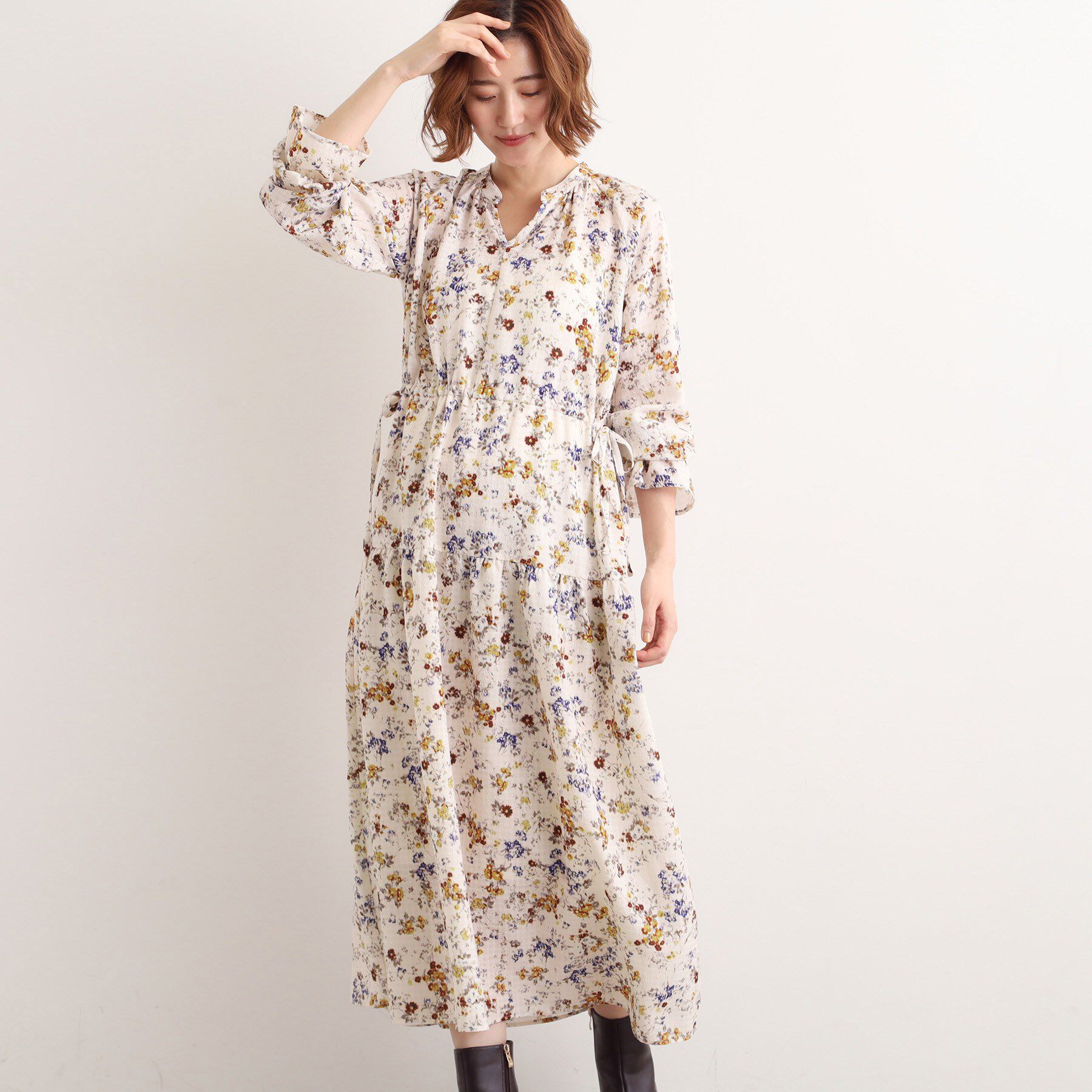 grove「カスリフラワーティアードワンピース」|ワンピース|