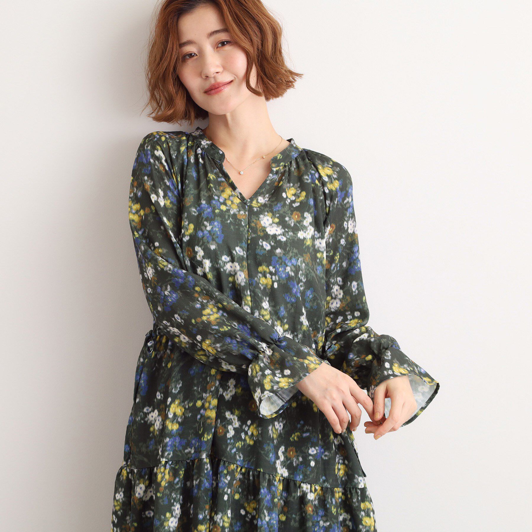 grove「カスリフラワーティアードワンピース」|ワンピース|