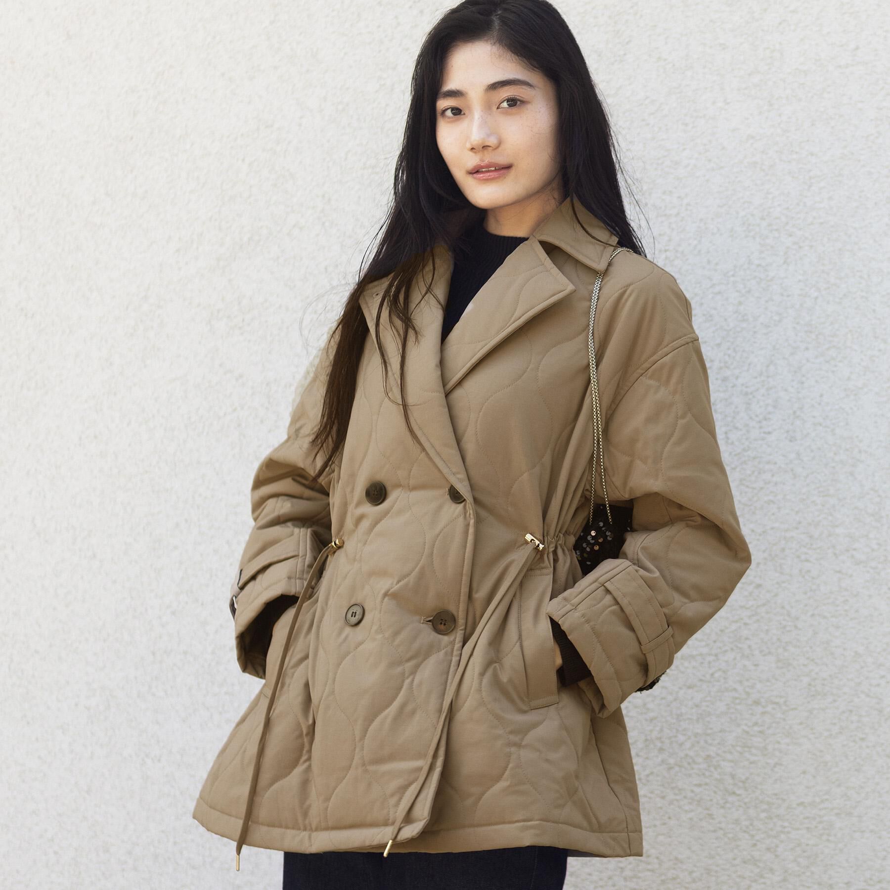 grove「キルティングPコートジャケット」|ピーコート|