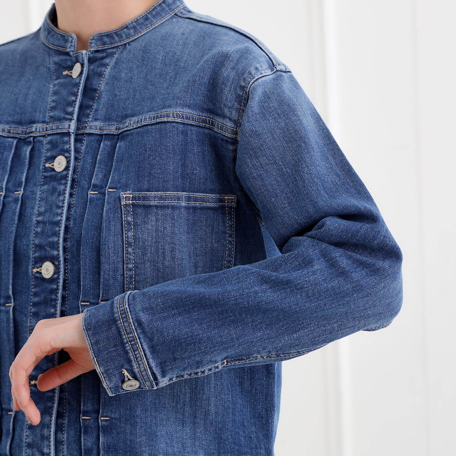 grove「着心地軽やか、動きやすいストレッチデニムジャケット」|デニムジャケット|