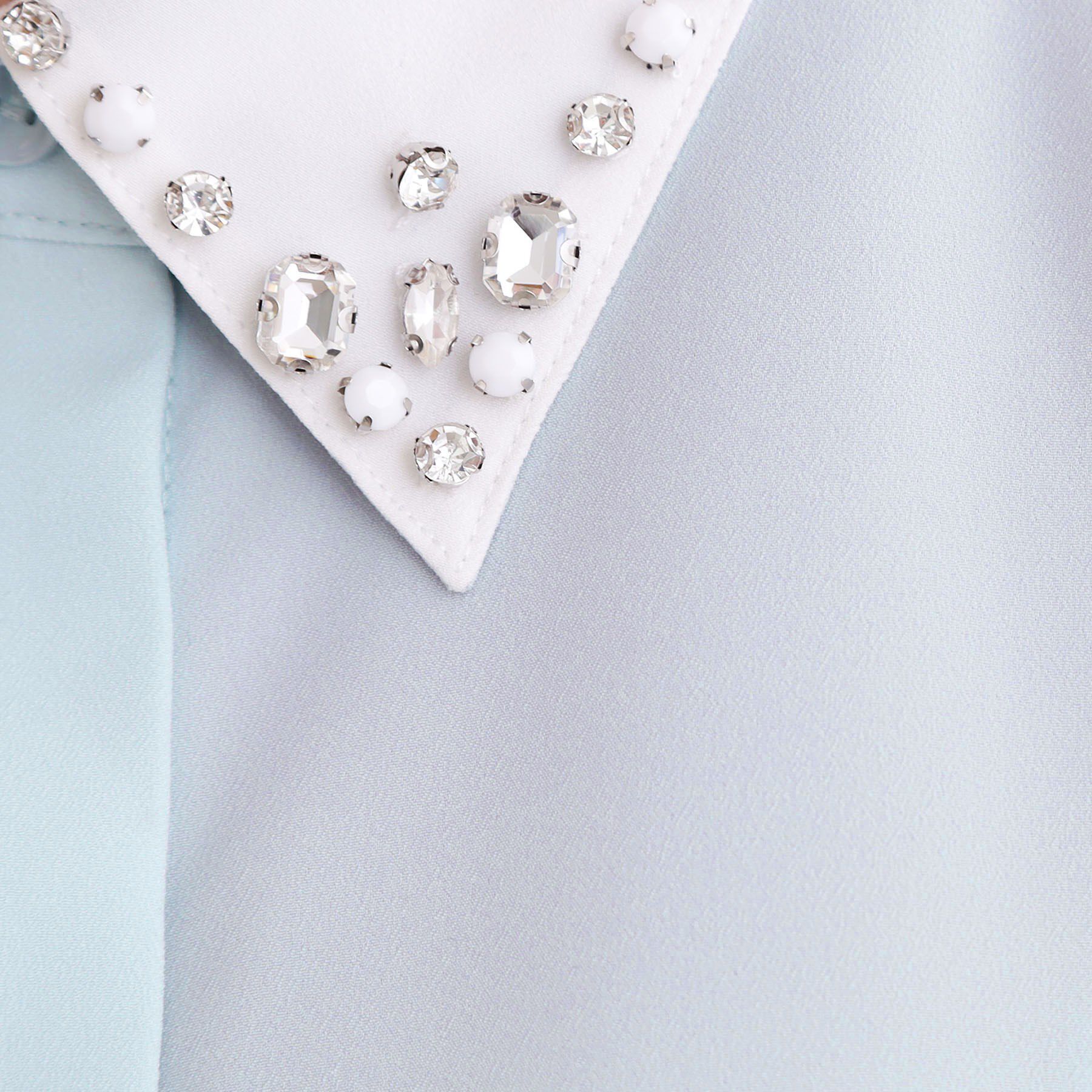 grove「ビジューカラー とろみシャツ」|シャツ・ブラウス|