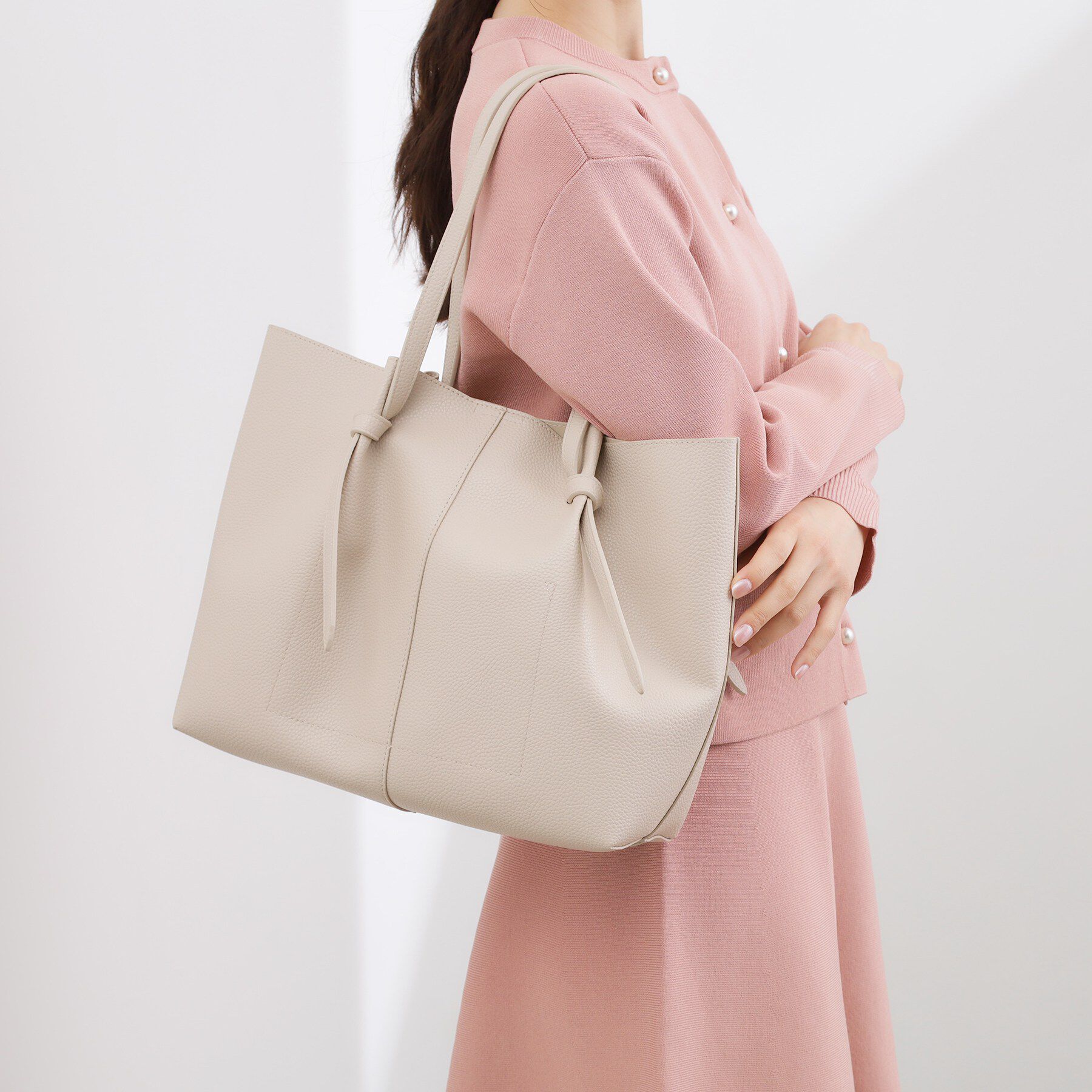grove「ノットハンドルA4トート」|トートバッグ|ライトベージュ(05