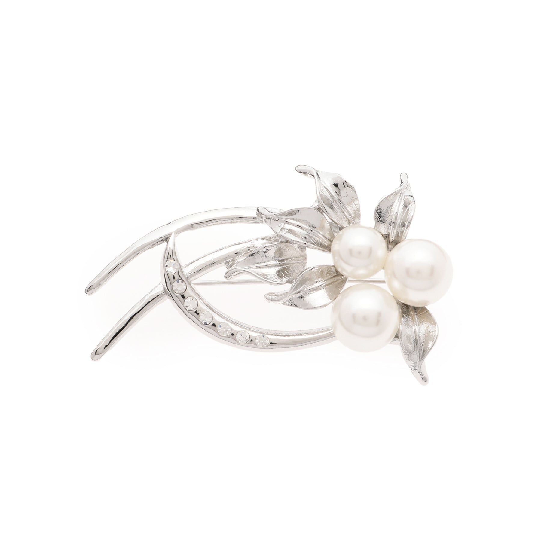 INDIVI「パール調ブローチ」|ブローチ・コサージュ|シルバー(006)