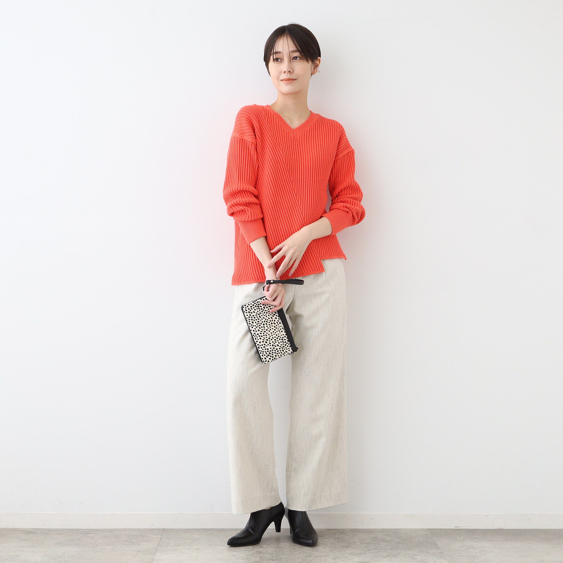 INDIVI「【洗える／コットン混】アシメデザインニット」|ニット・セーター|