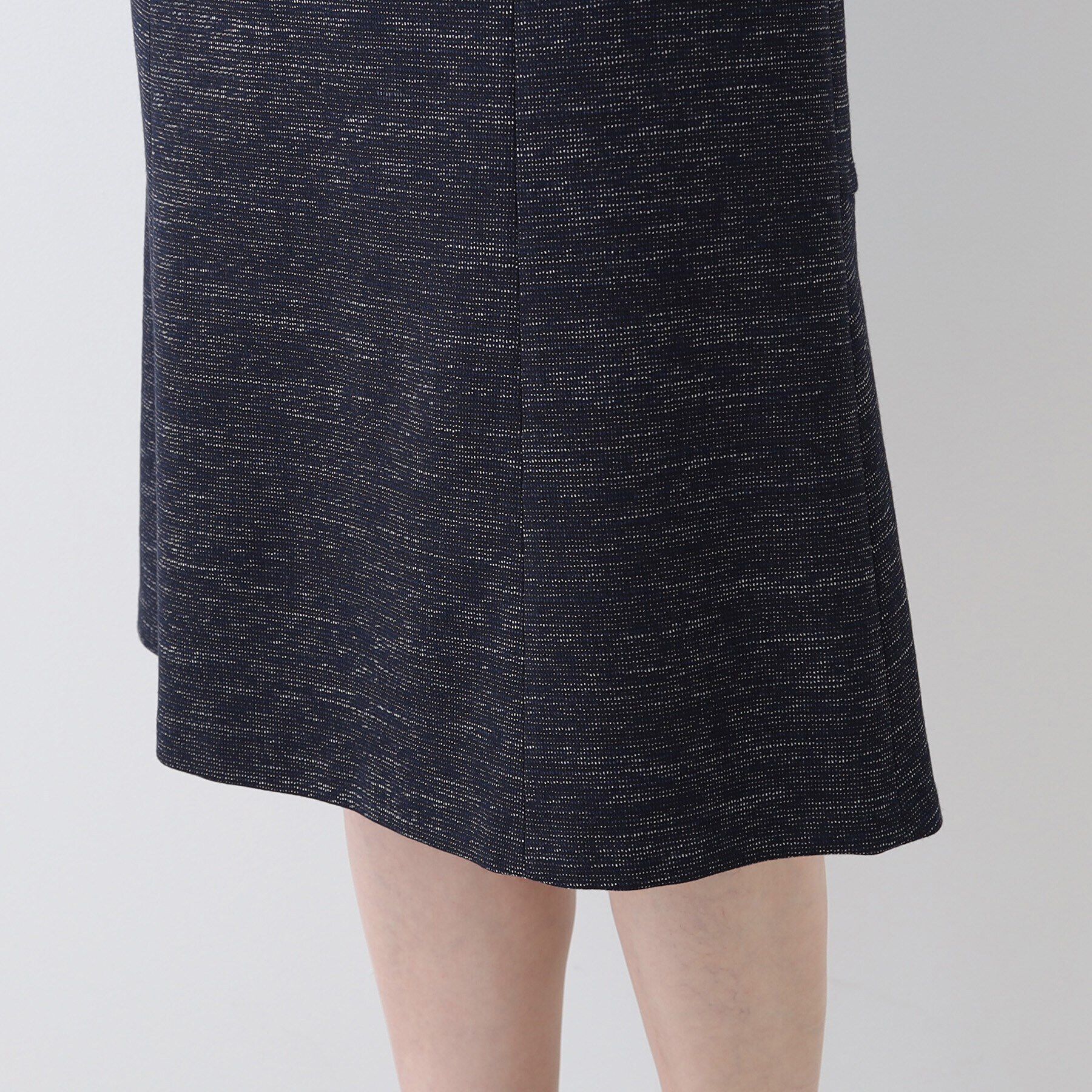 INDIVI「【洗える】ストレッチツィ―ドセミフレアスカート」|スカート|