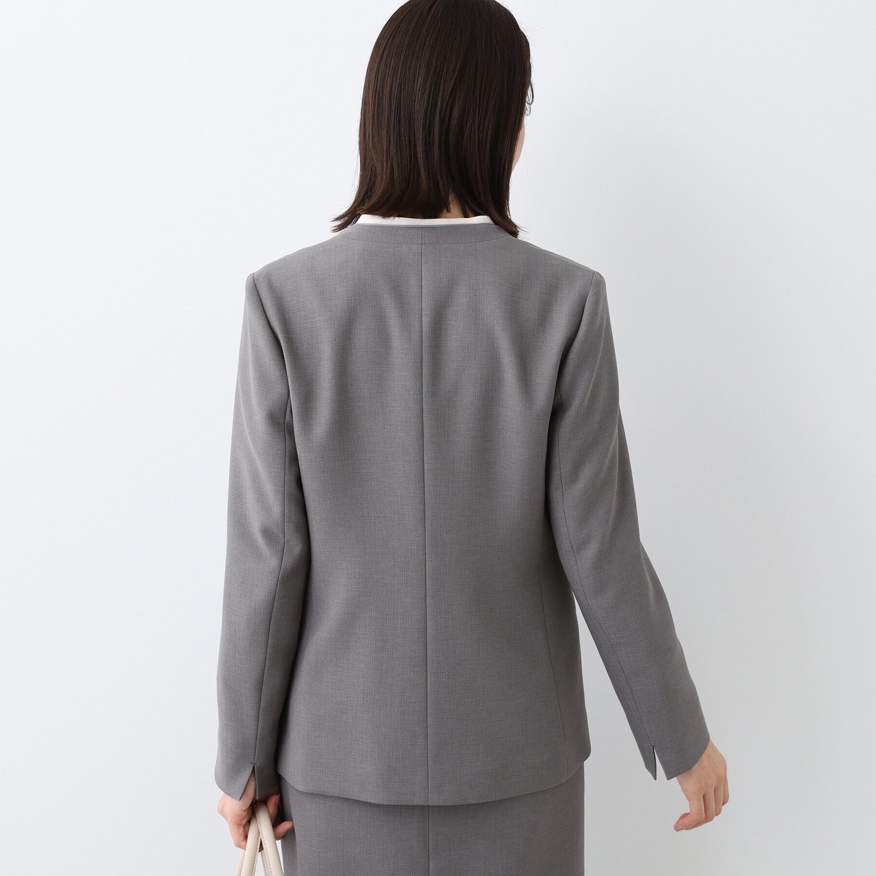 INDIVI「【洗える／スーツ】ノーカラージャケット」|スーツ|