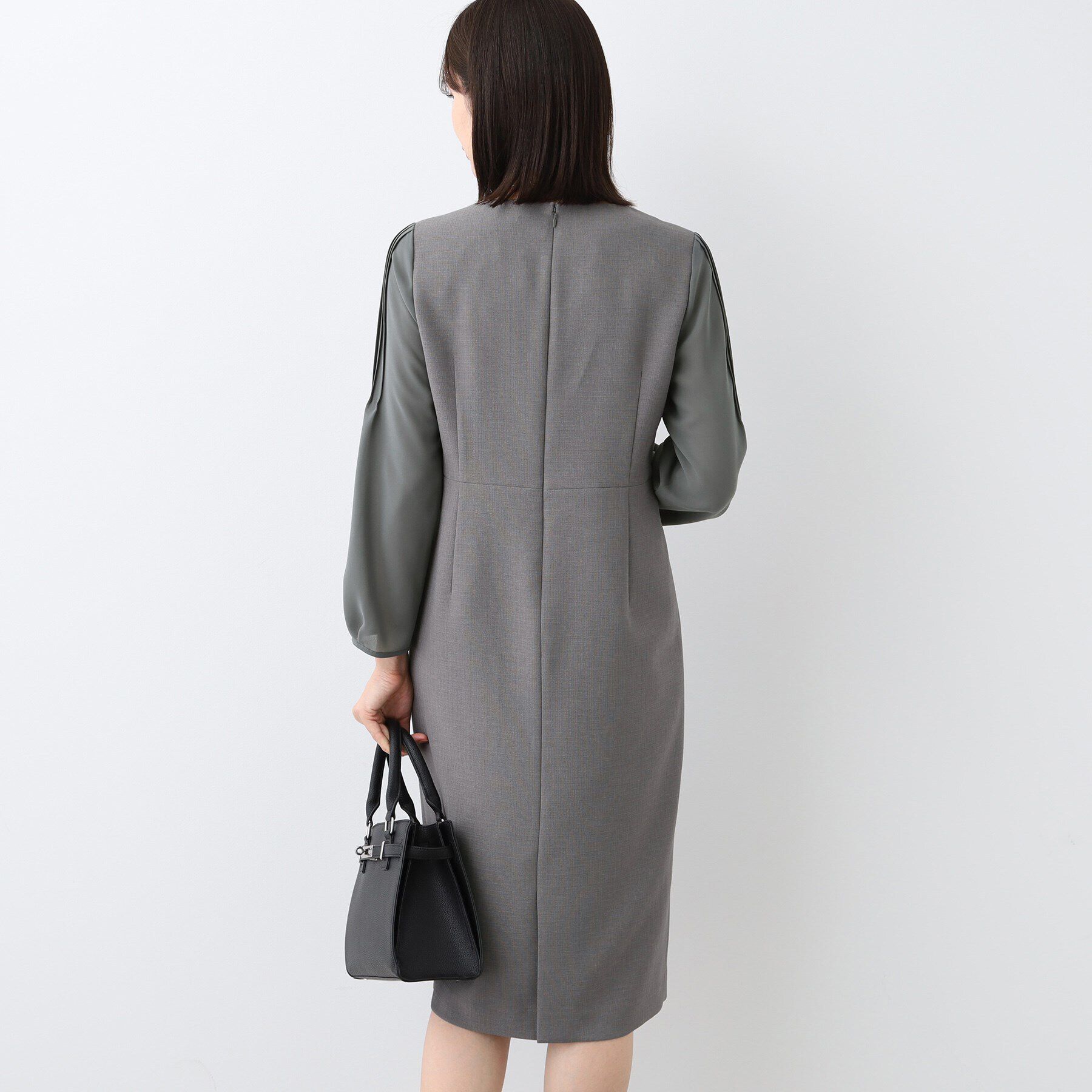 INDIVI「【洗える／スーツ】ストレートラインワンピース」|ワンピース|