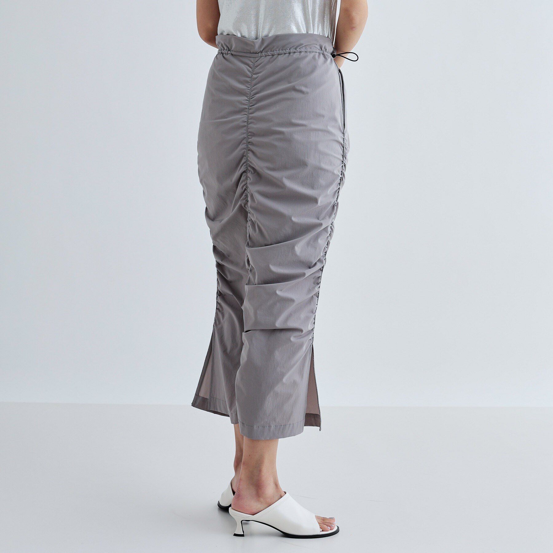 GALLEST「【セットアップ可能】シャーリングナイロンスカート」|スカート|