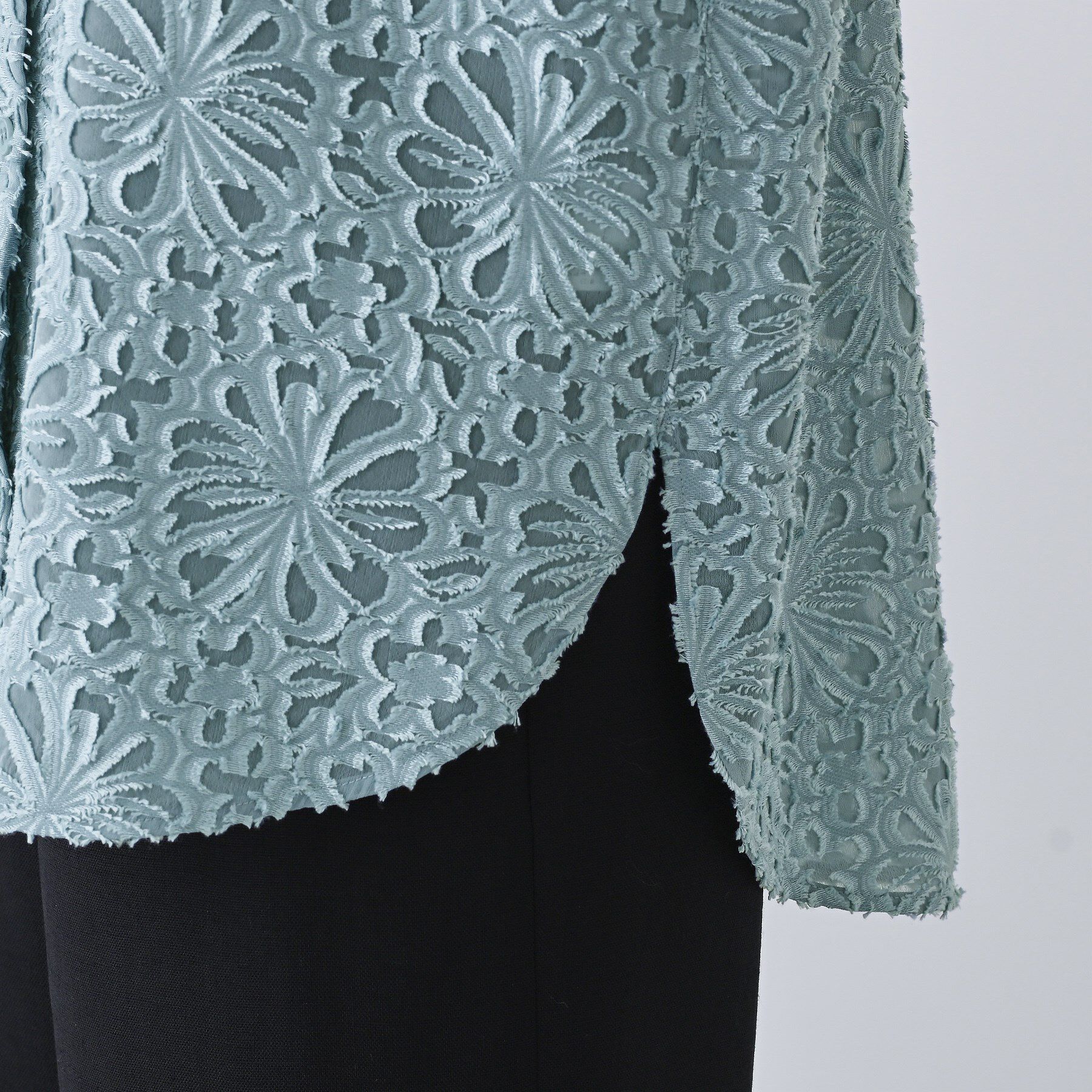 INDIVI「【日本製／SETUP可能】ジャカードレースブラウス」|シャツ・ブラウス|