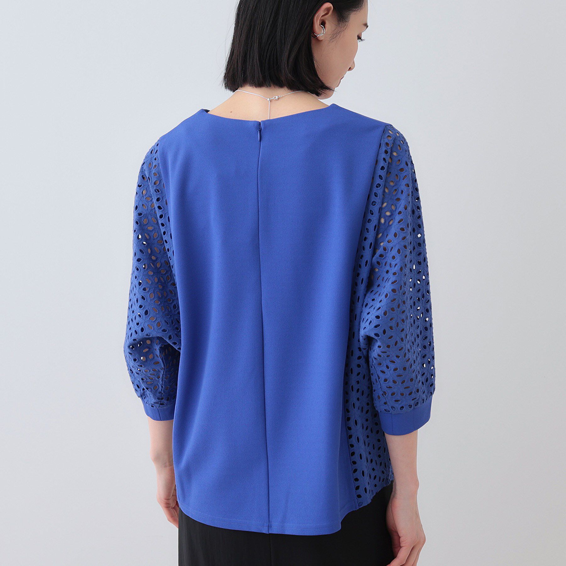 INDIVI「【洗える／体型カバー】レースコンビトップス」|Tシャツ・カットソー|