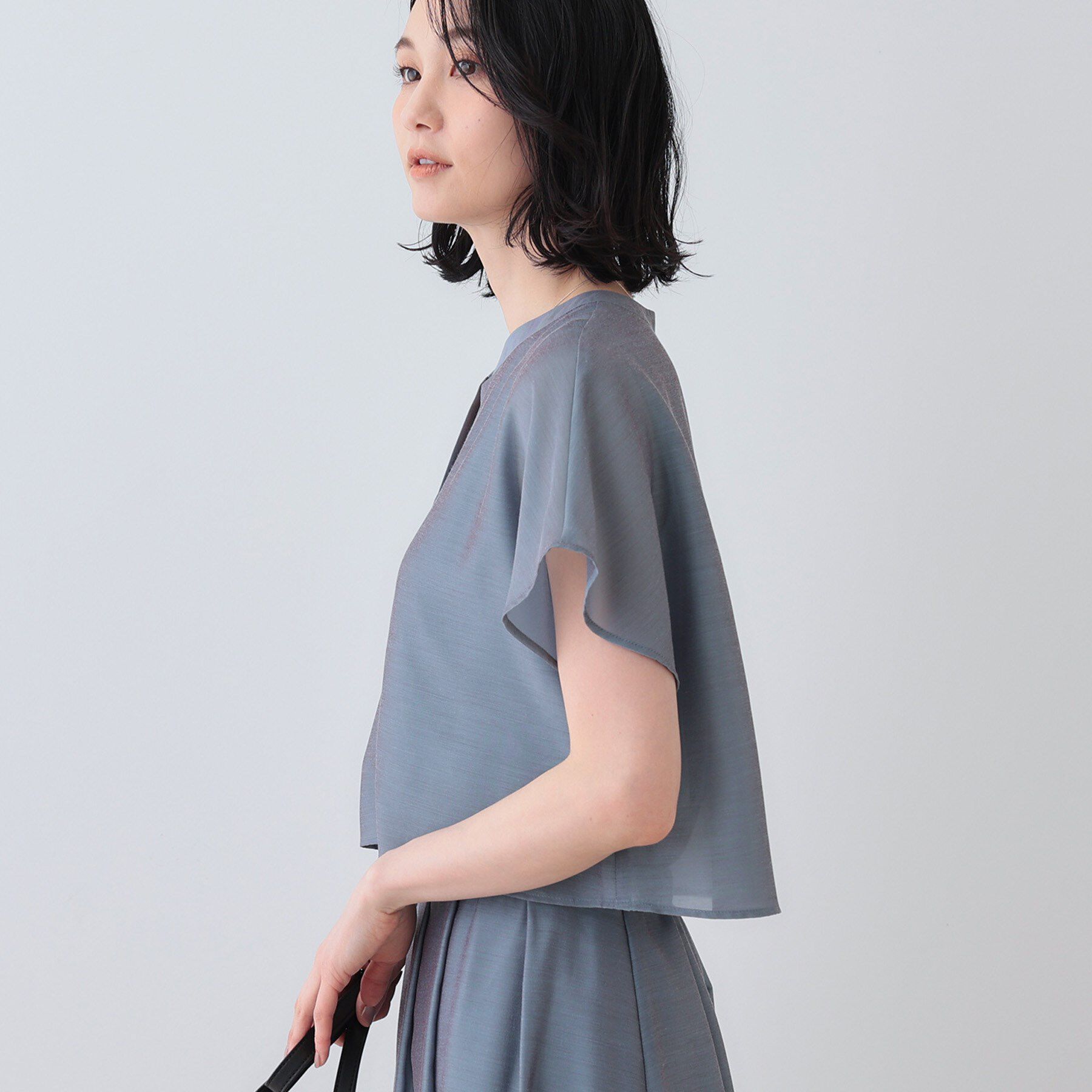 INDIVI「新色登場！【洗える／エアリー】ティアードブラウス」|シャツ・ブラウス|