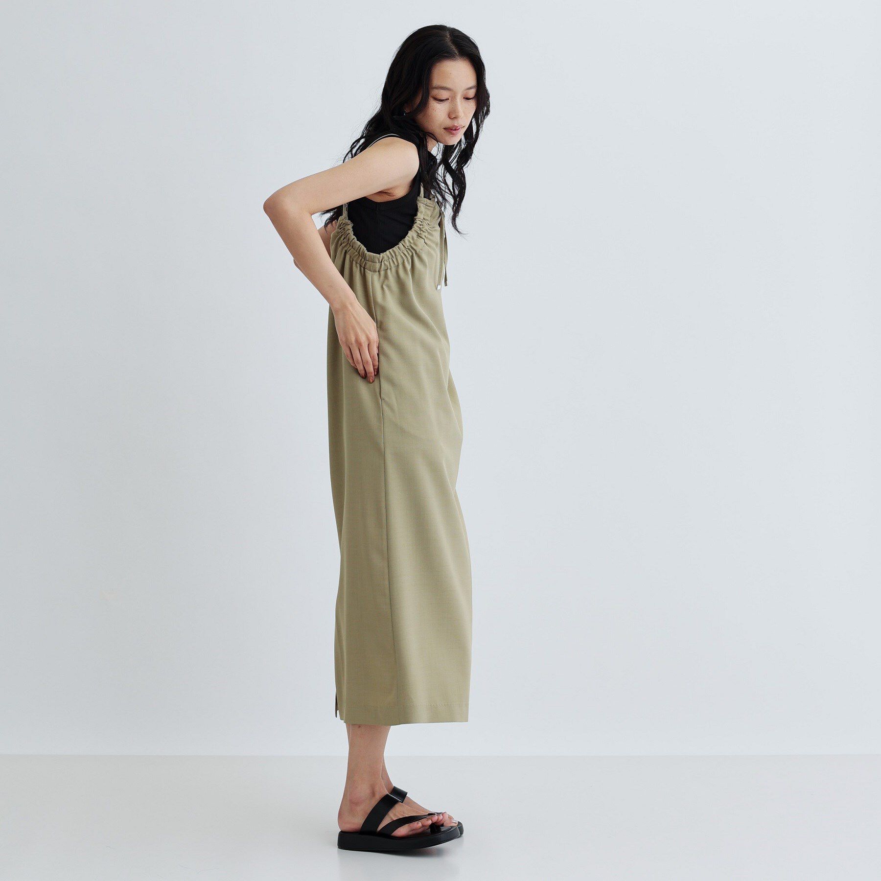 GALLEST「ギャザーストラップワンピース」|ワンピース|