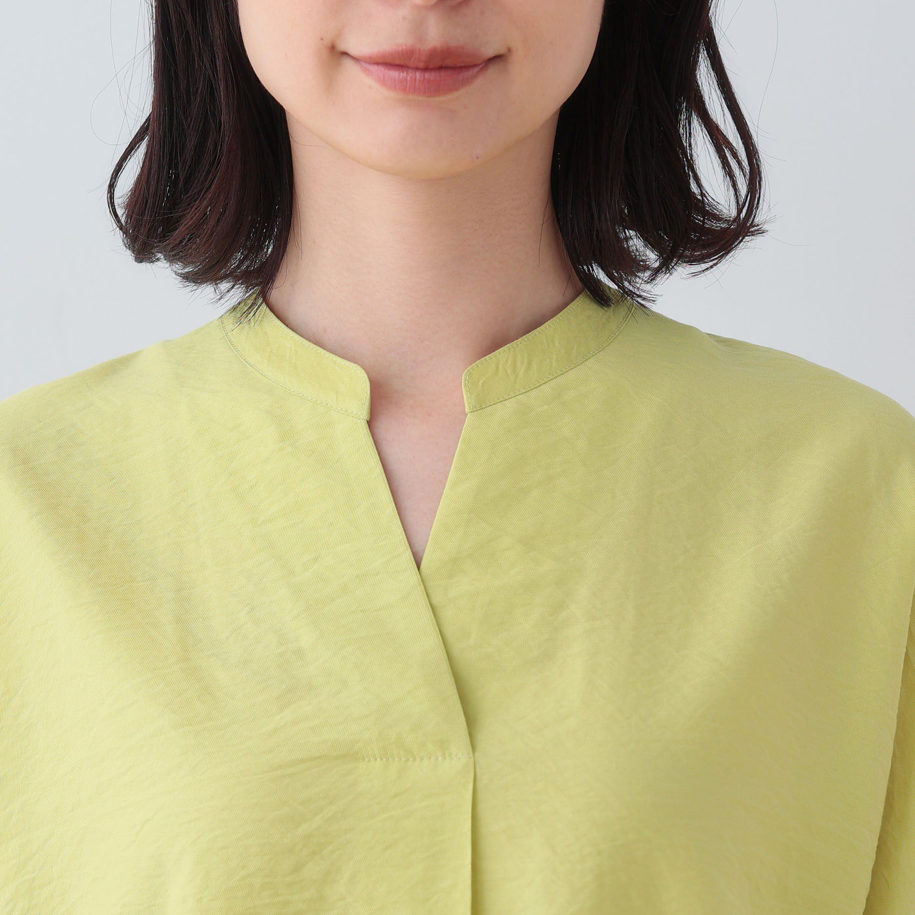 INDIVI「【洗える／UVケア／SETUP可能】スキッパードルマンブラウス」|シャツ・ブラウス|