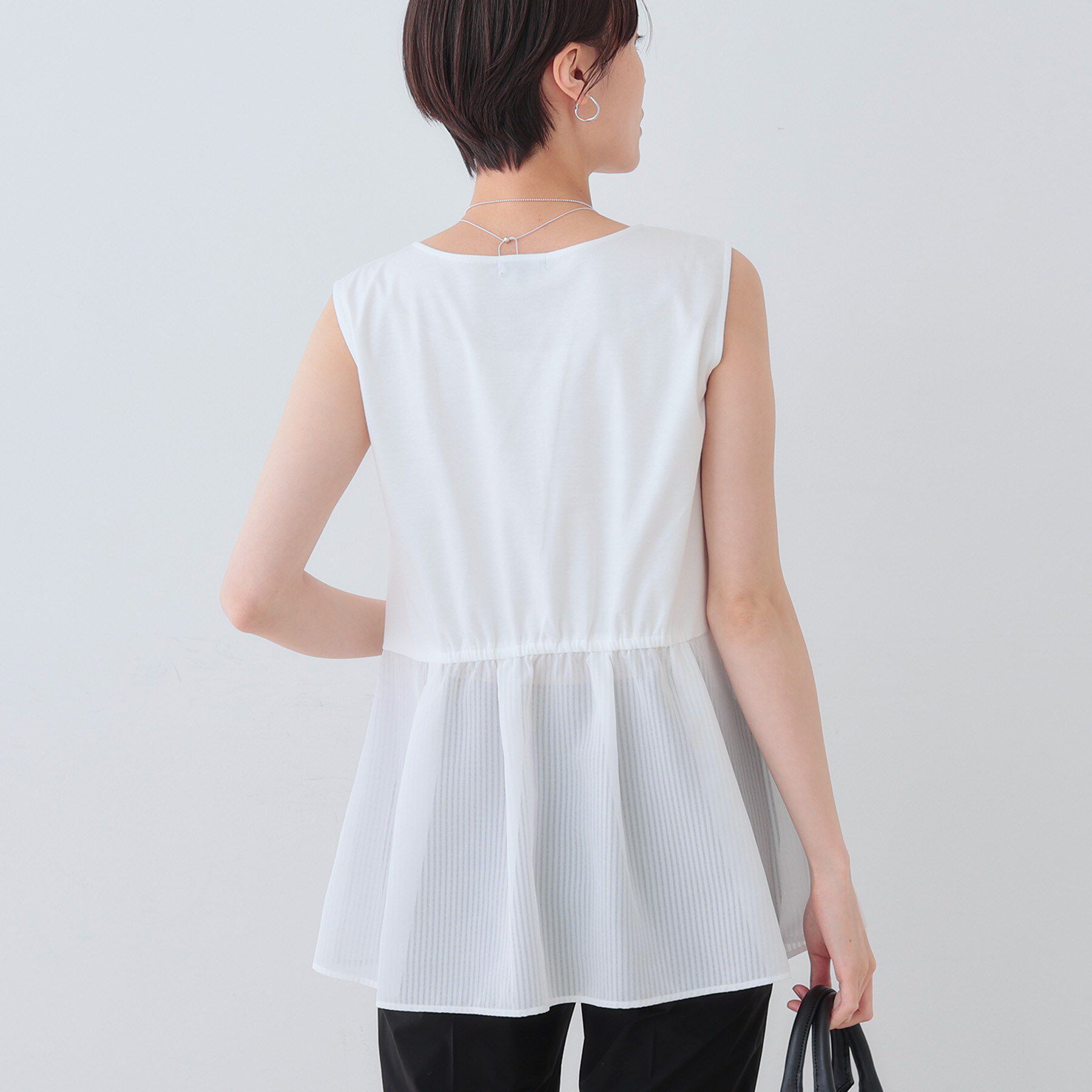 INDIVI「【洗える／レイヤードにも活躍】ペプラムインナートップス」|Tシャツ・カットソー|