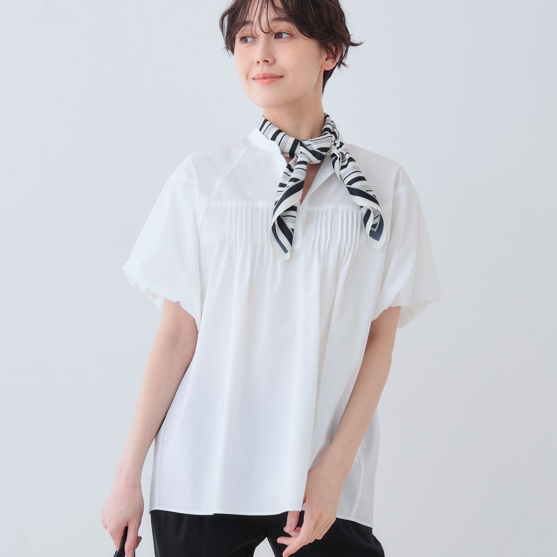 INDIVI「【通気性◎撥水／UV／SETUP可能】アクティブブラウス」|シャツ・ブラウス|