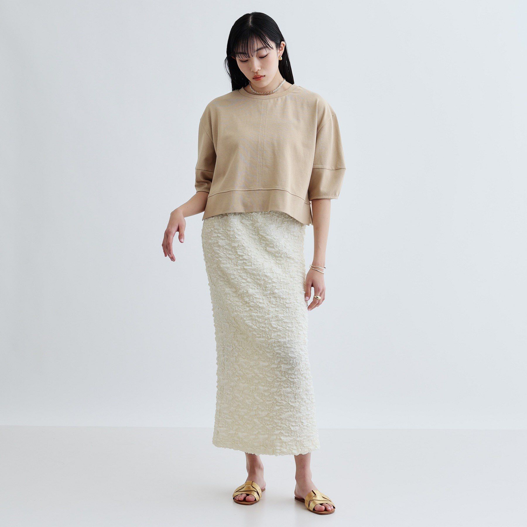 GALLEST「【セットアップ可能】ふくれジャカードタイトスカート」|スカート|