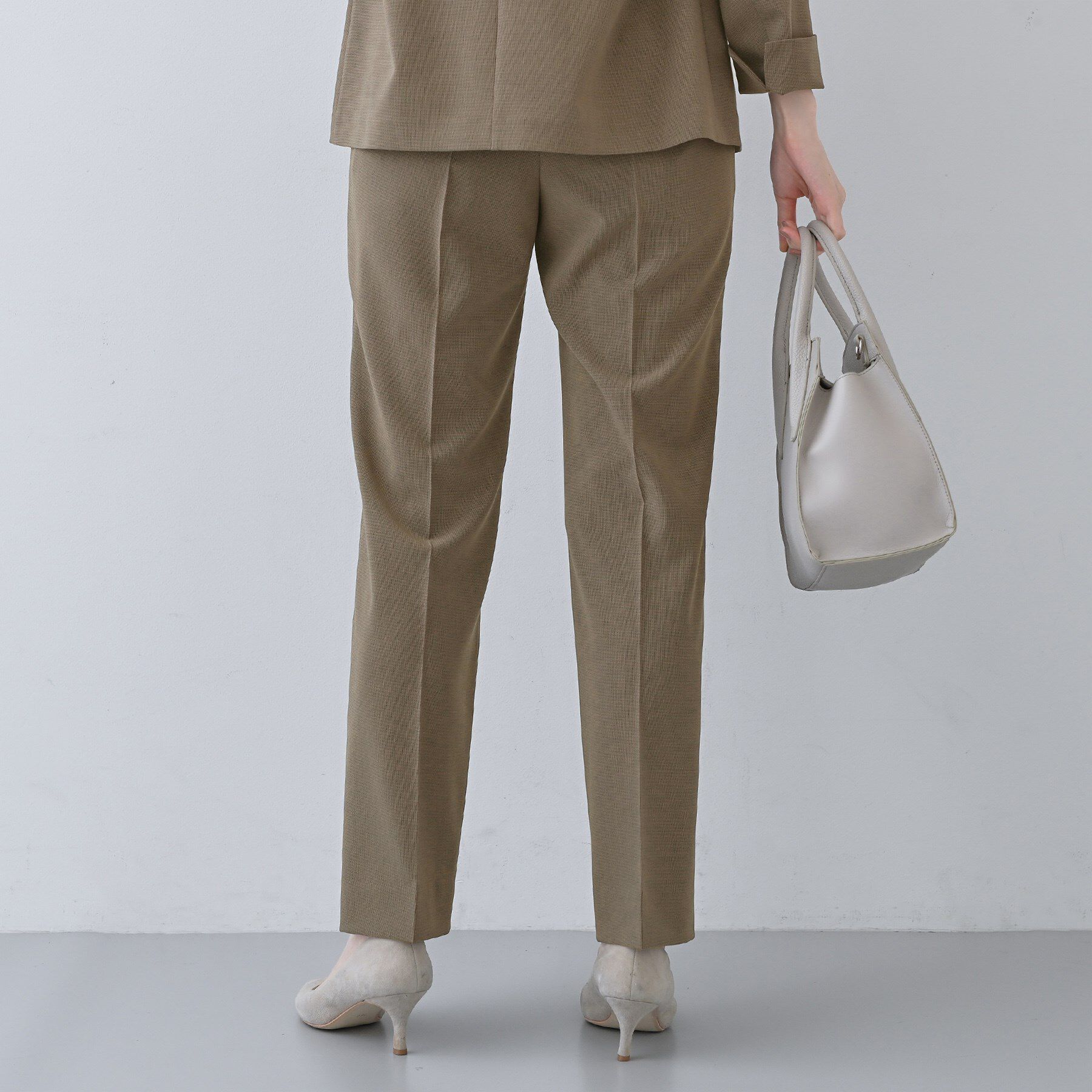 INDIVI「【洗える／夏スーツ】ミニ千鳥柄ストレートパンツ」|その他|