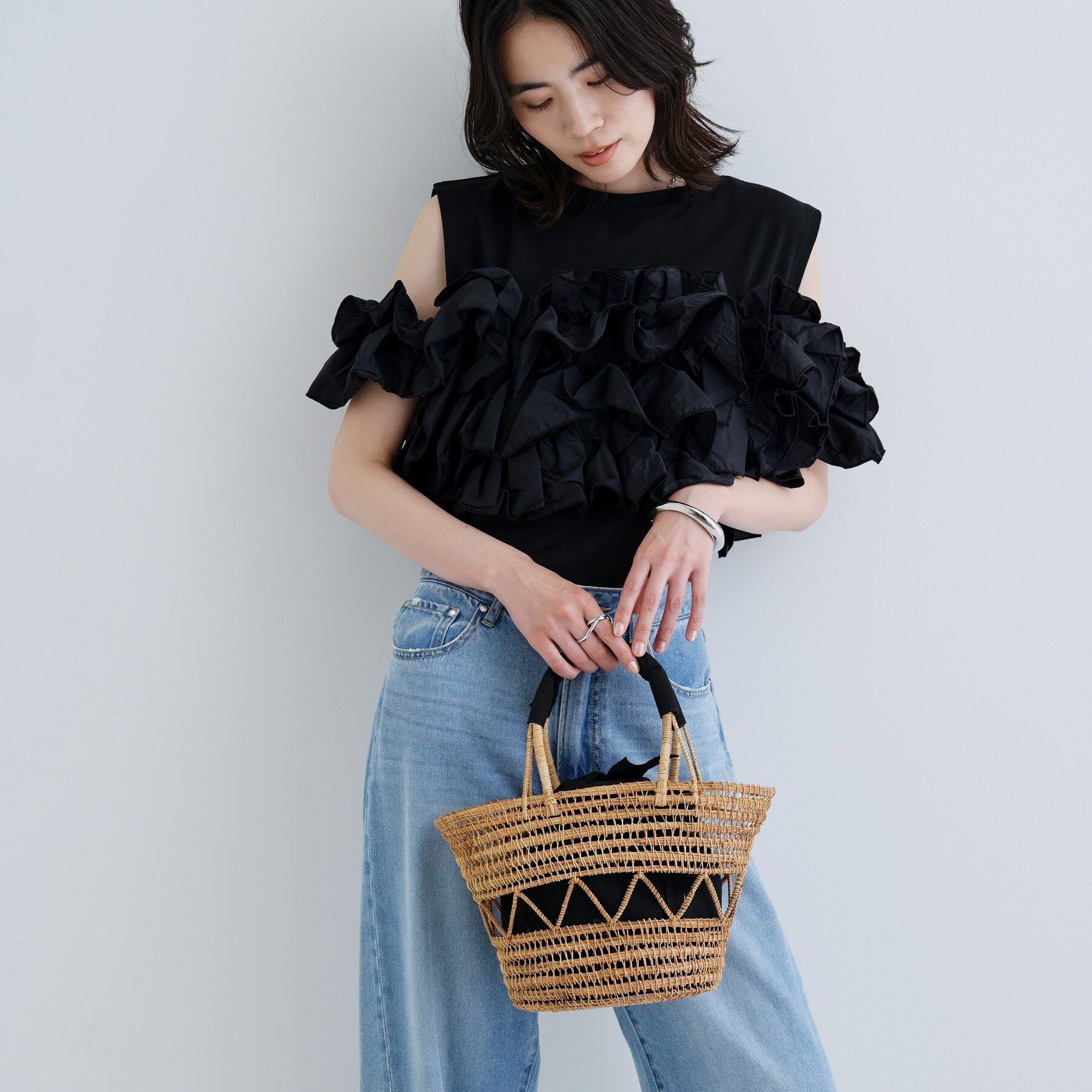 GALLEST「天然草かごバッグ」|ハンドバッグ|