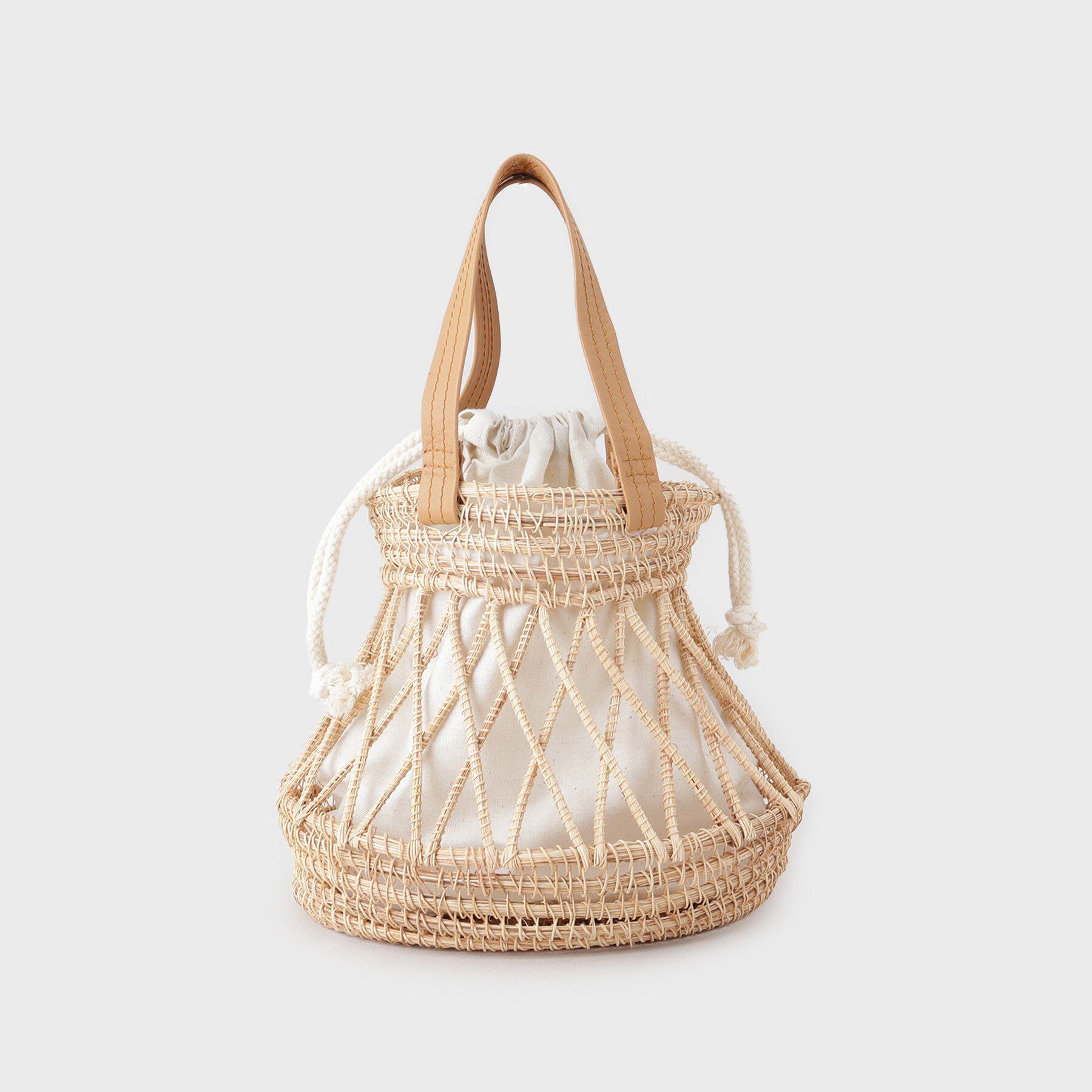 GALLEST「天然草ラウンドかごバッグ」|ハンドバッグ|