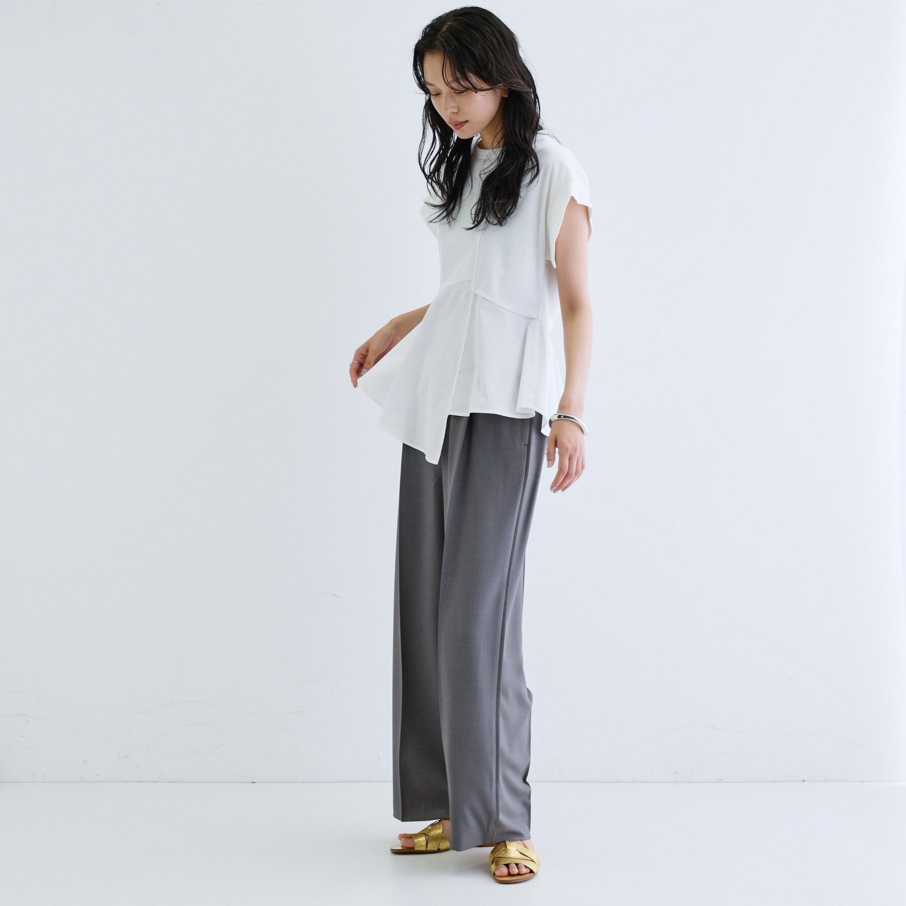 GALLEST「ペプラムスムースカットソー」|Tシャツ・カットソー|