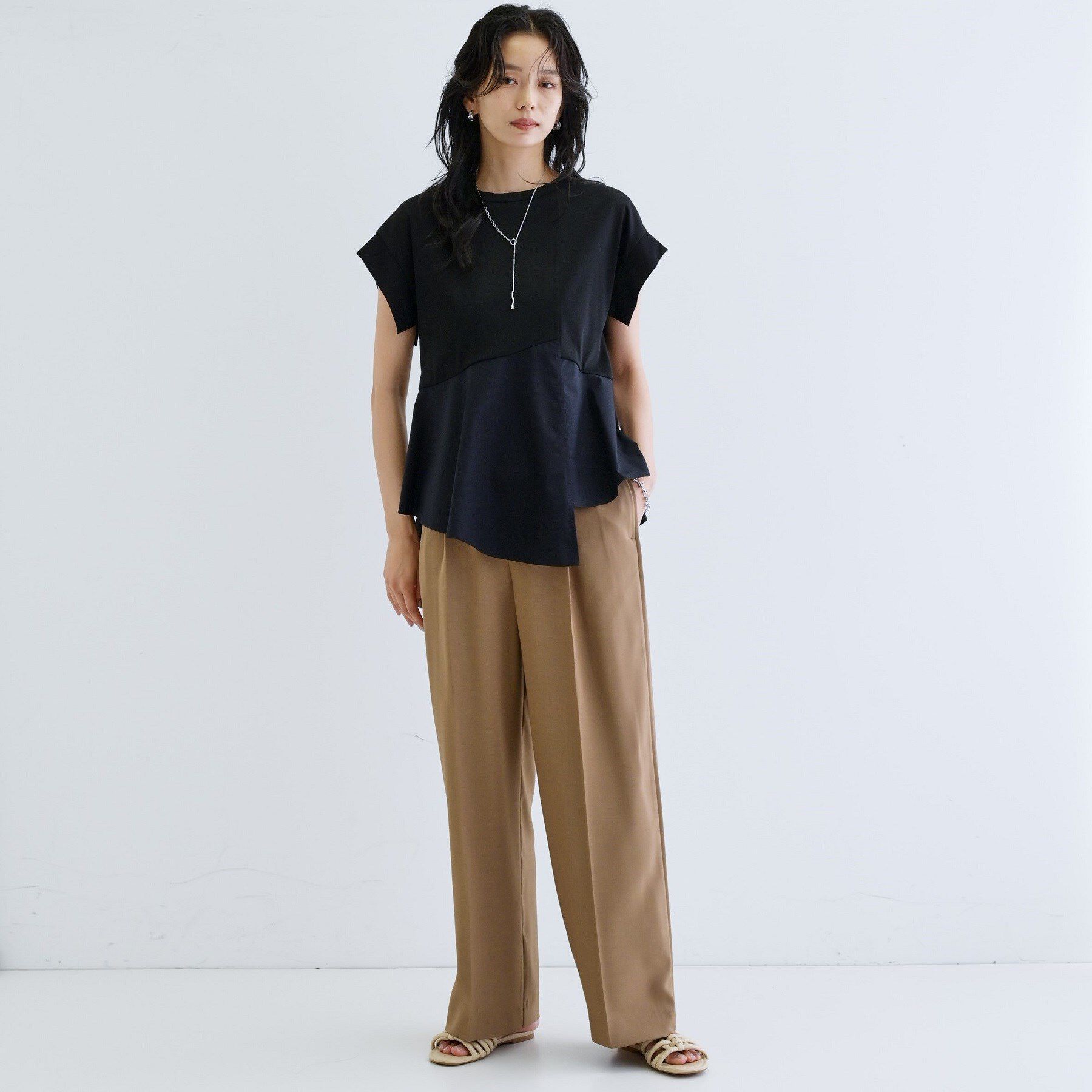 GALLEST「ペプラムスムースカットソー」|Tシャツ・カットソー|