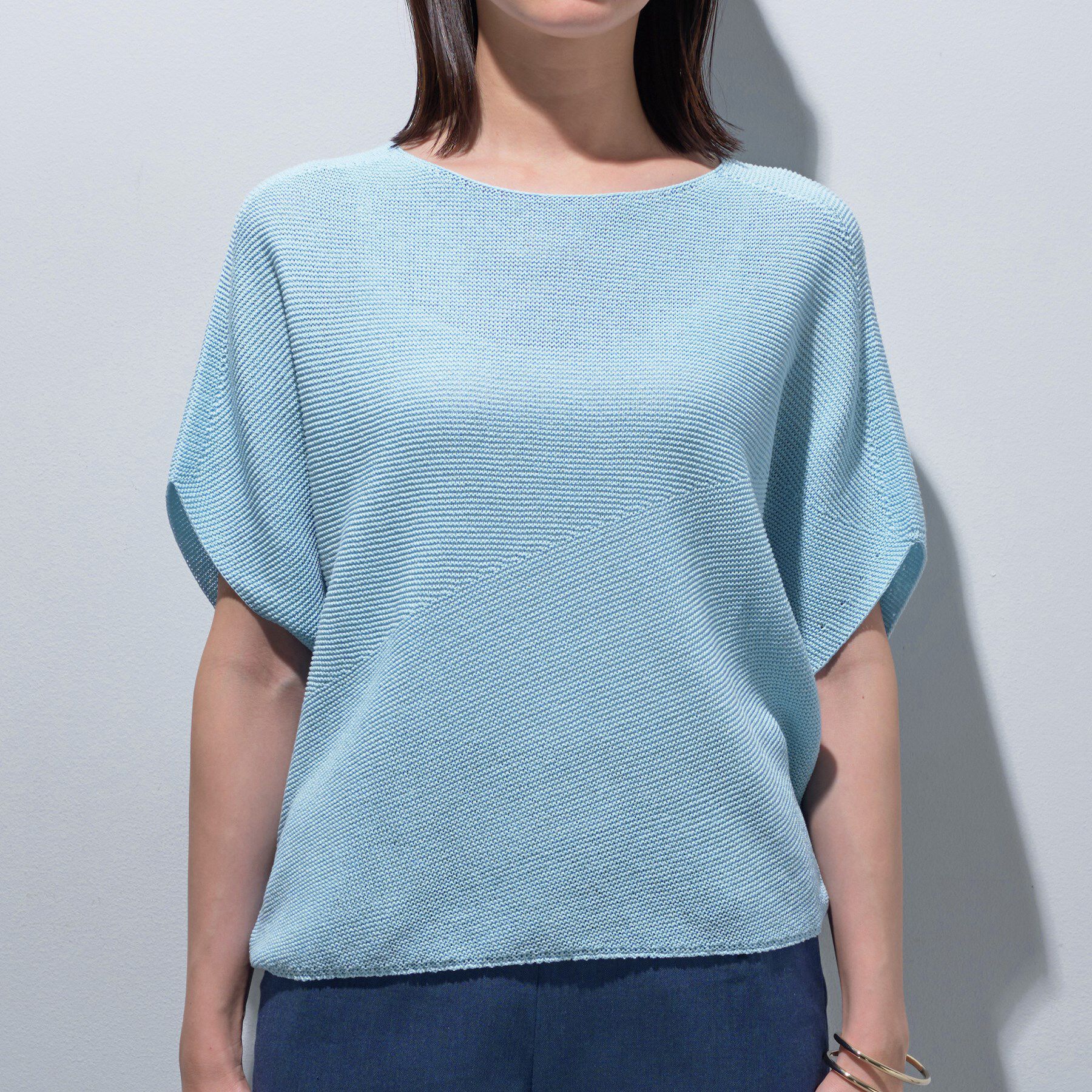 INDIVI「【洗える／清涼感】コクーンシルエットニット」|ニット・セーター|