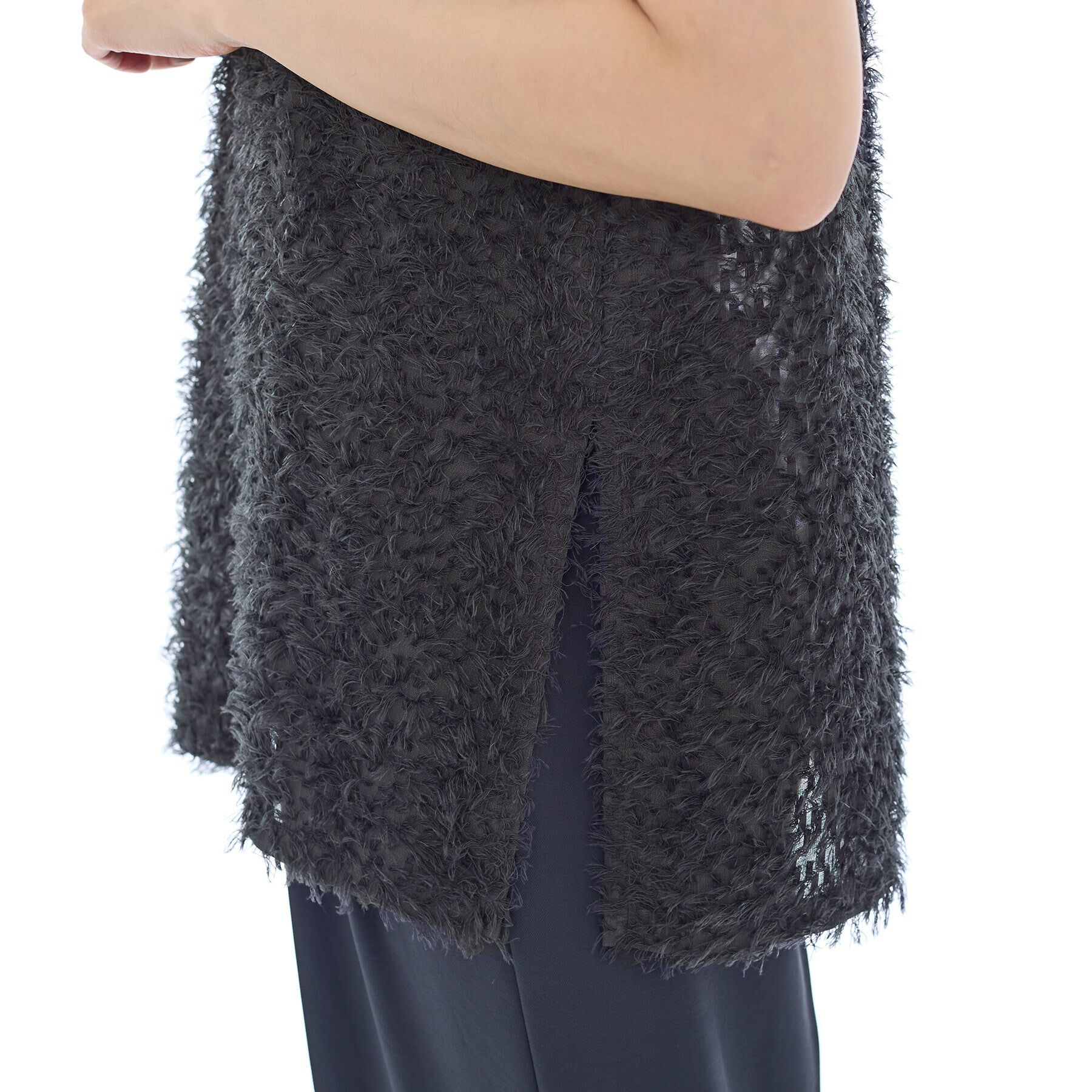 INDIVI「【インナーとしても活躍！】フリンジジャカードチュニック」|シャツ・ブラウス|