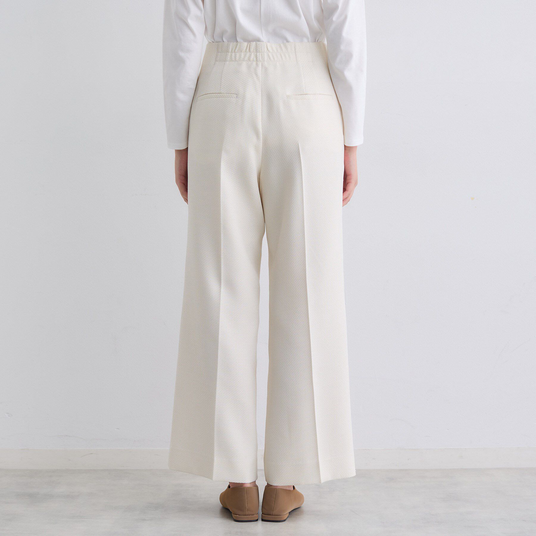 INDIVI「【褒められパンツ/ウール調素材】ラメ混ワイドパンツ」|その他|