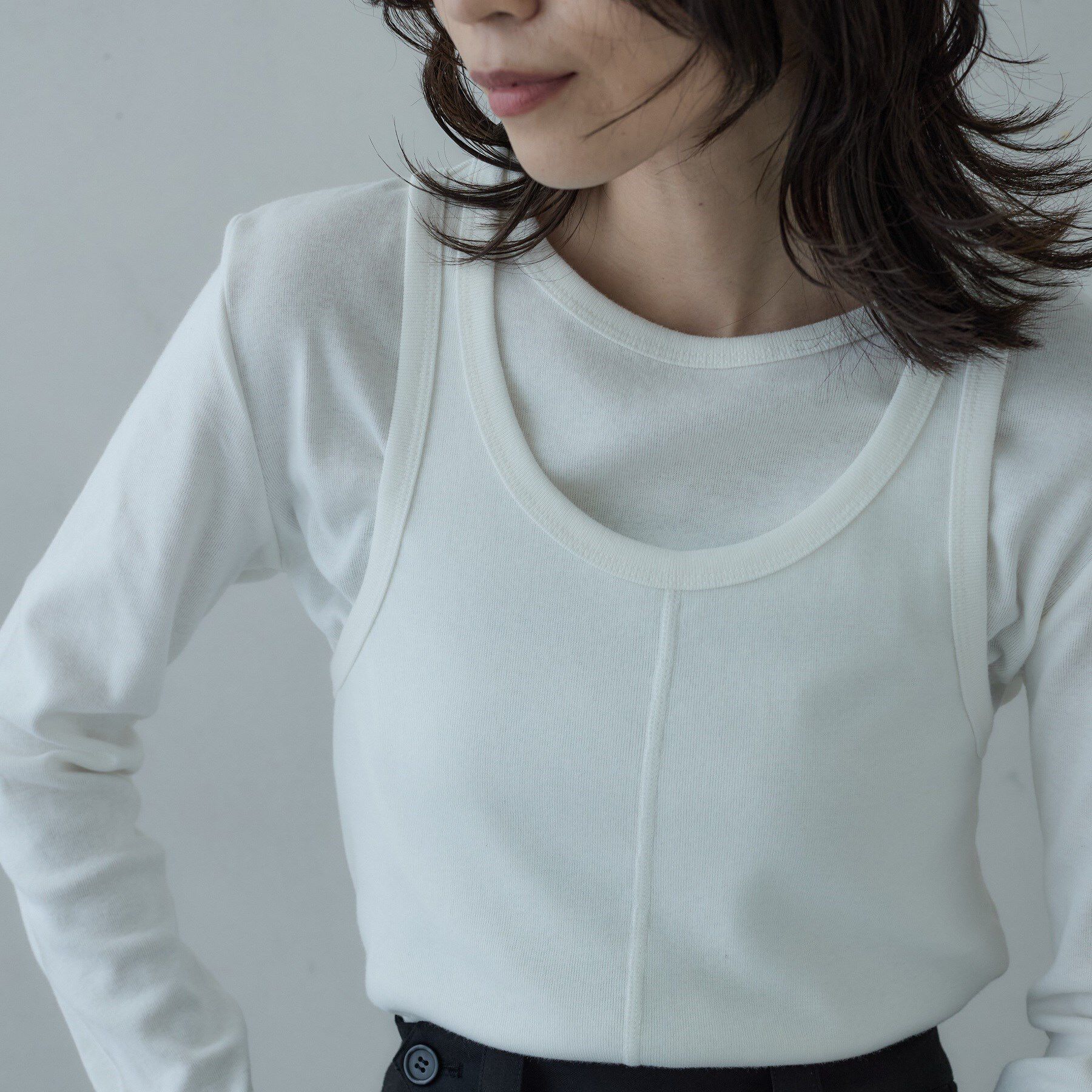 GALLEST「タンクレイヤーフライスカットソー」|Tシャツ・カットソー|