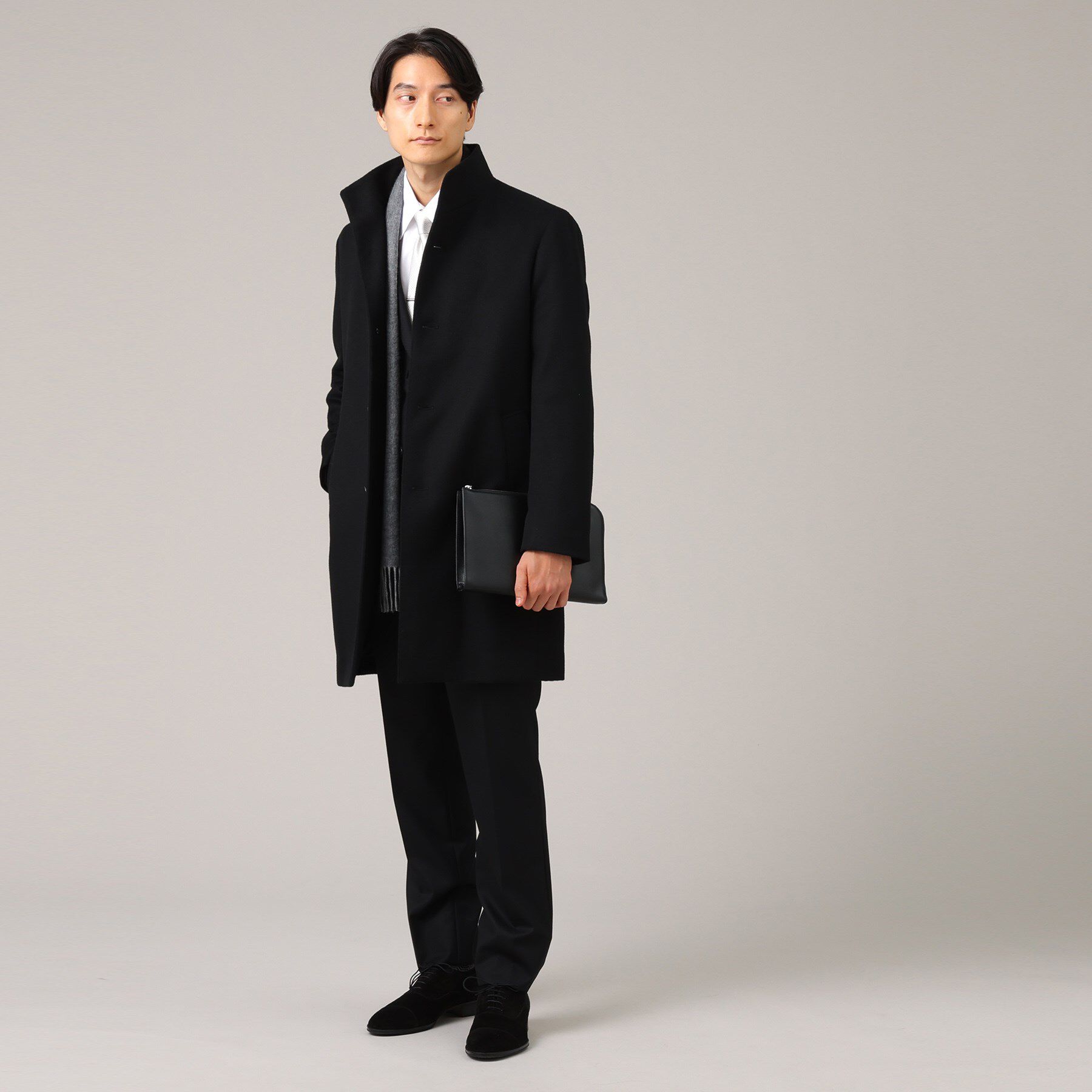 TAKEO KIKUCHI「【ウールカシミヤブレンド】ビーバー調 スタンドカラー コート」|その他|