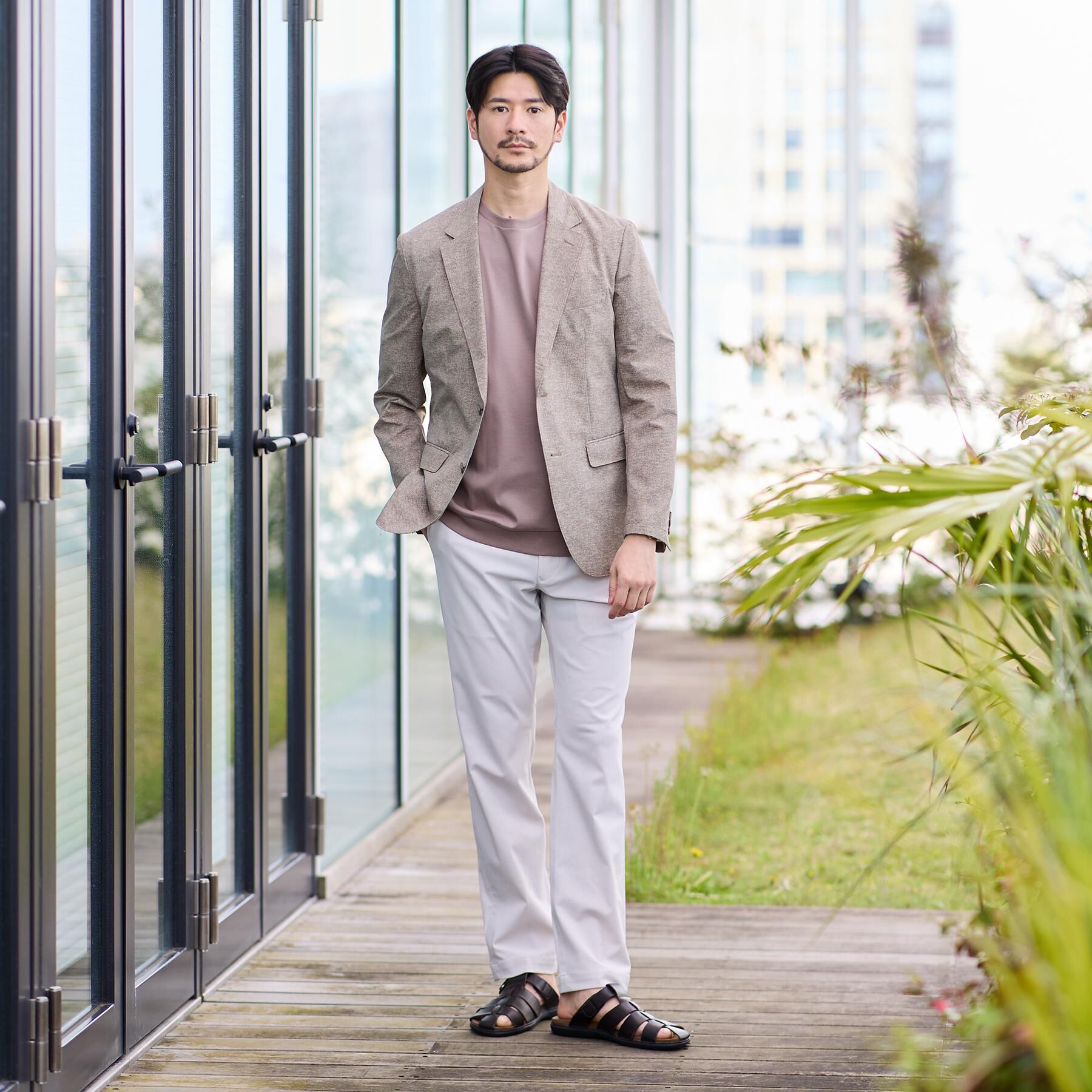 TAKEO KIKUCHI「【抗菌防臭】COOL DOTS（R）ドビープリント ジャケット」|テーラードジャケット|