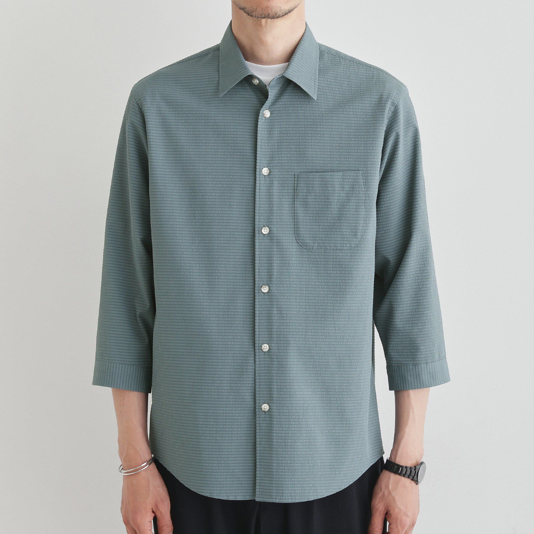 TAKEO KIKUCHI「【COOL CITY WEAR】DotAir（R）サッカー シャツ」|シャツ・ブラウス|