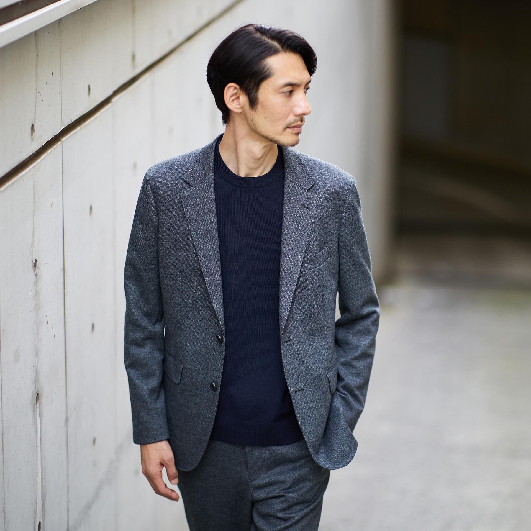 TAKEO KIKUCHI「【Sサイズ～】尾州織 ピンヘッドムリネ ジャケット」|スーツ|