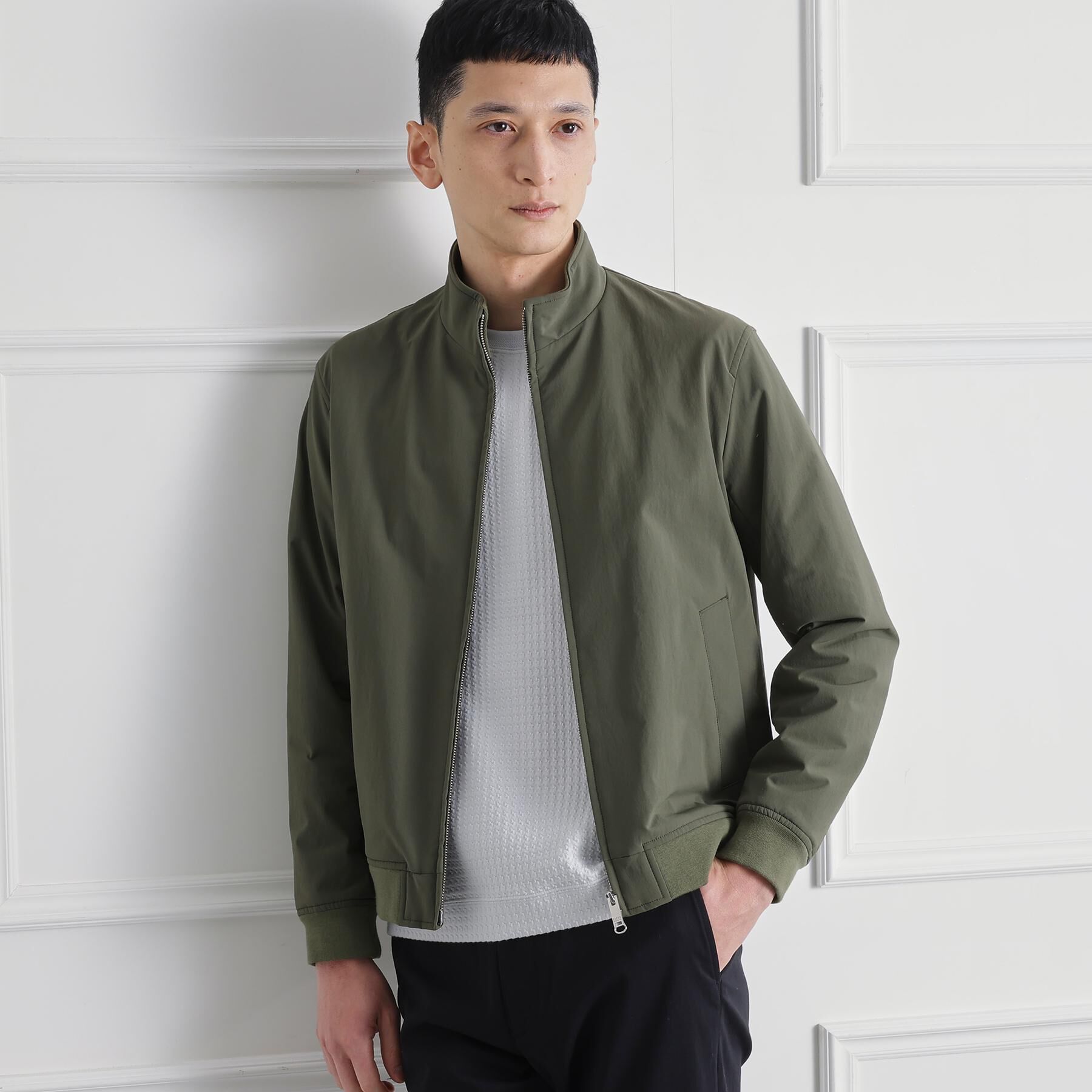 TAKEO KIKUCHI「スタンドカラー ショート リブ ブルゾン」|ブルゾン・スタジャン|