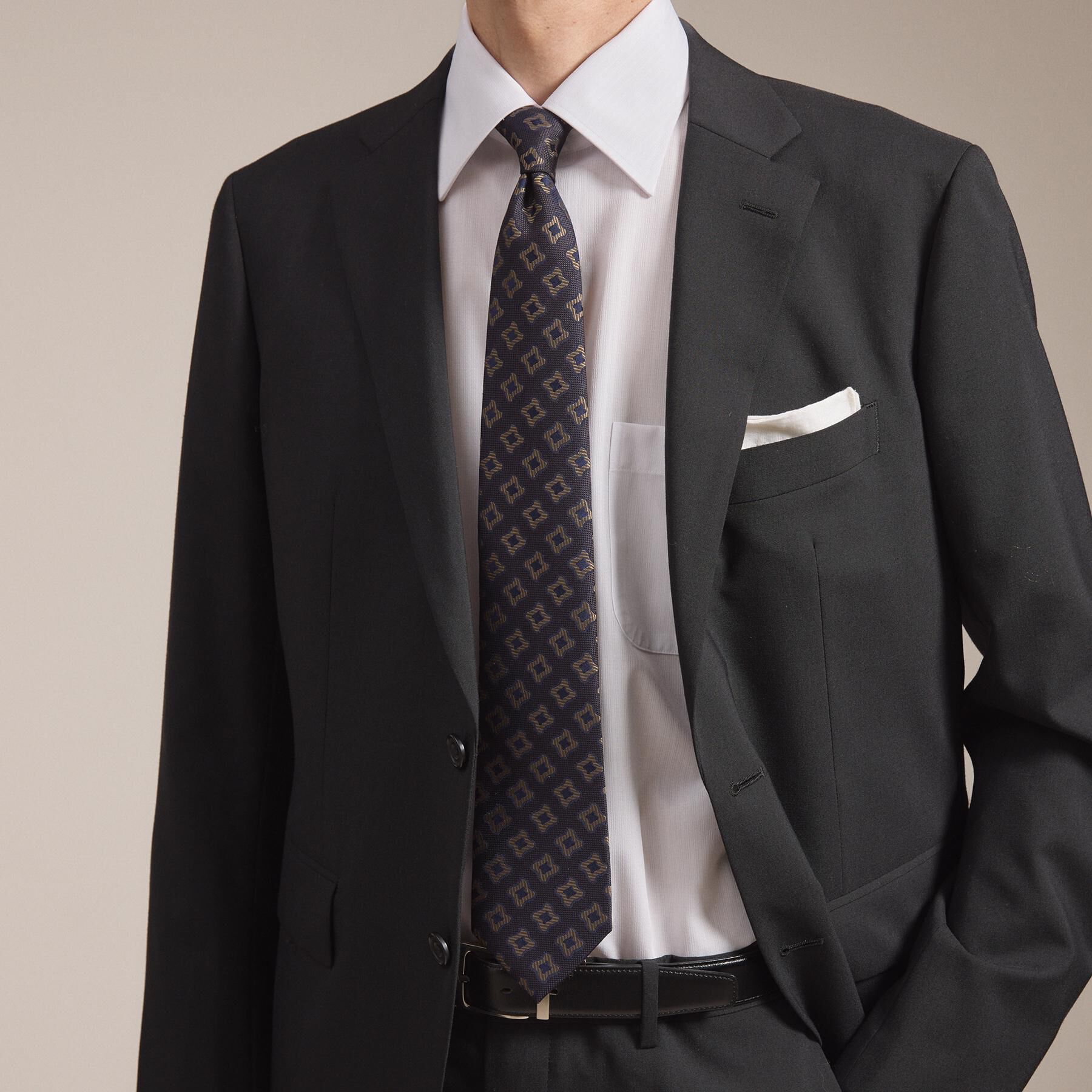 TAKEO KIKUCHI「【縁起の良いネクタイ】PNJ 千鳥ジオメトリックネクタイ」|ネクタイ・蝶ネクタイ|