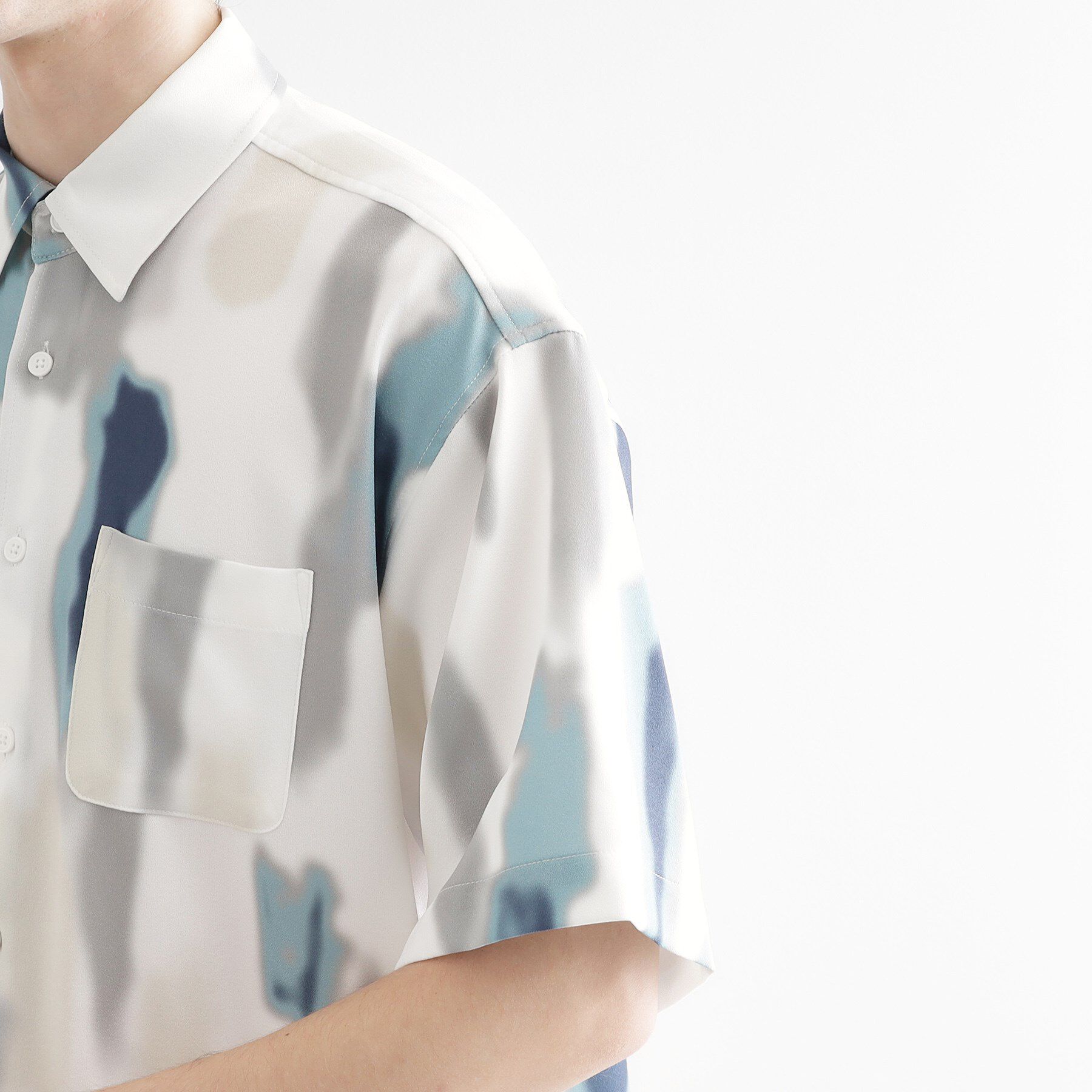 tk.TAKEO KIKUCHI「梨地ボカシプリントシャツ」|シャツ・ブラウス|