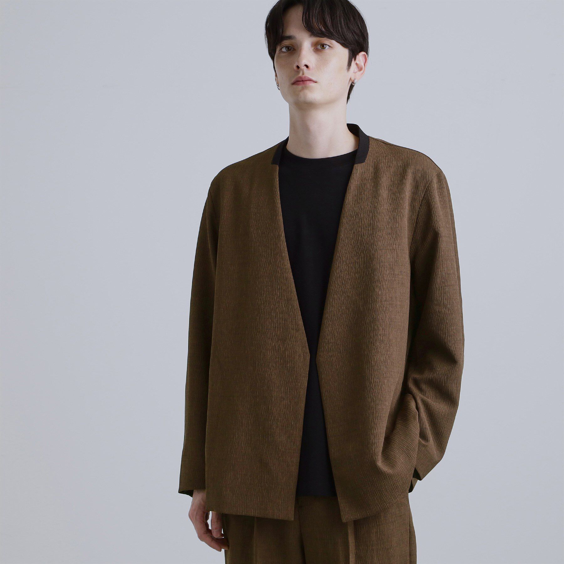 tk.TAKEO KIKUCHI「【セットアップ対応】テッククレープノーカラージャケット」|テーラードジャケット|