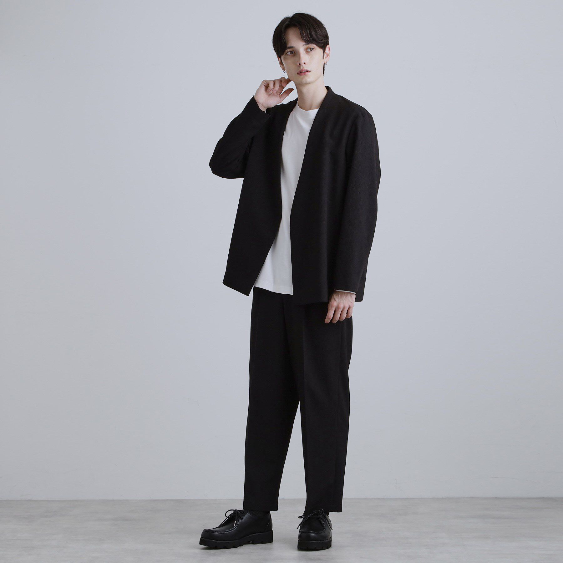 tk.TAKEO KIKUCHI「【セットアップ対応】テッククレープノーカラージャケット」|テーラードジャケット|