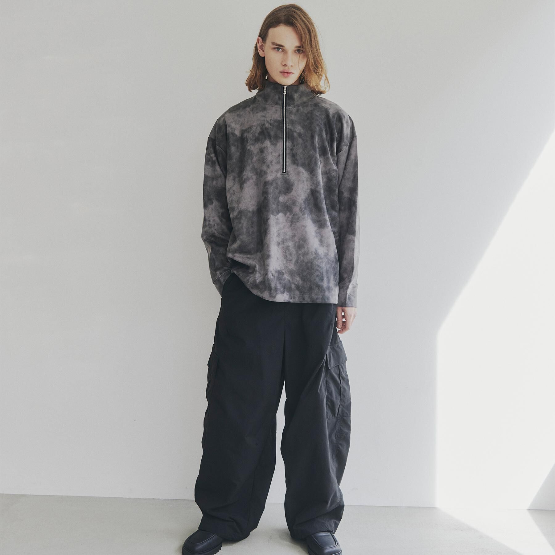 tk.TAKEO KIKUCHI「ヴィンテージライクプリント ハーフジッププルオーバー」|Tシャツ・カットソー|