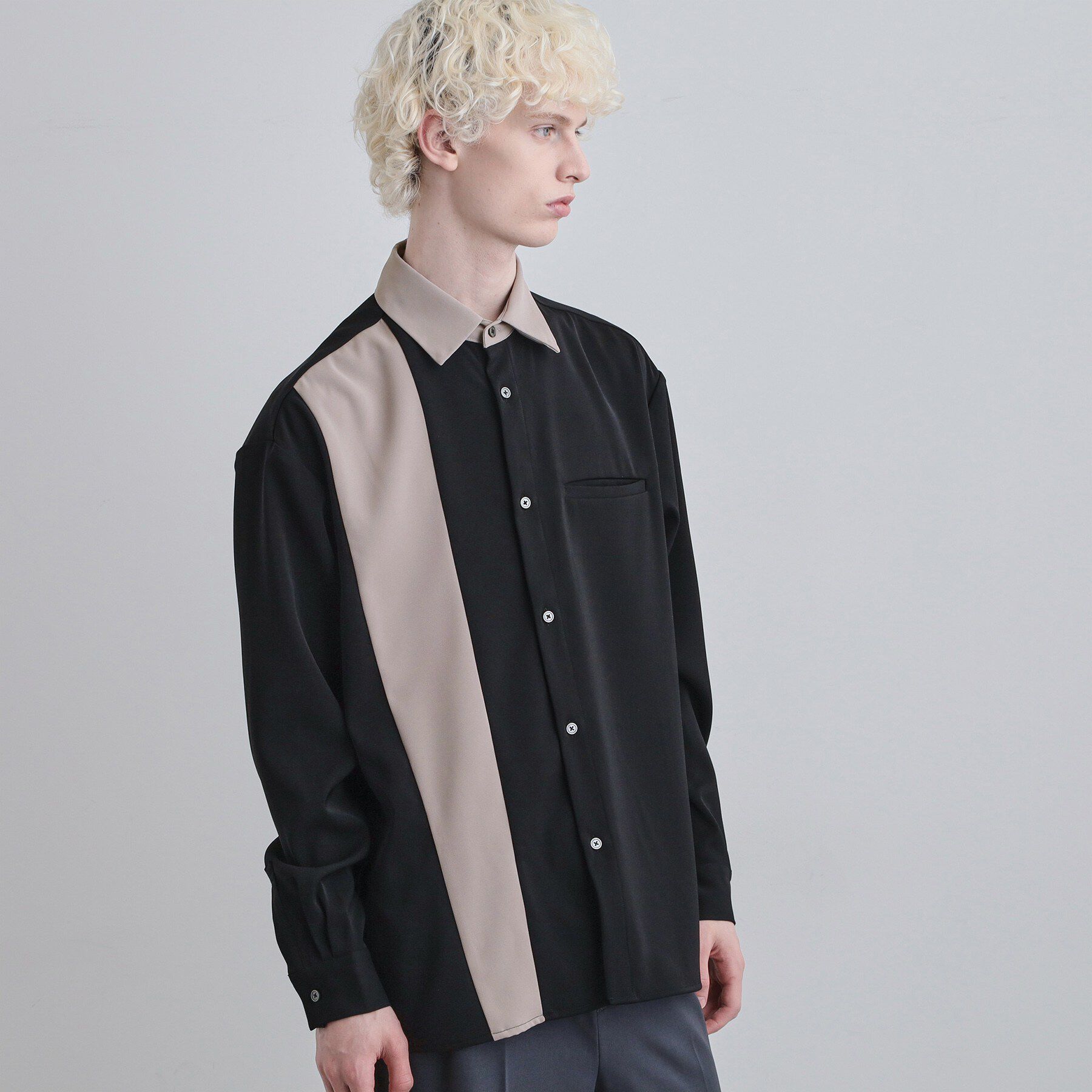 tk.TAKEO KIKUCHI「パネルカット ジップシャツ」|シャツ・ブラウス|