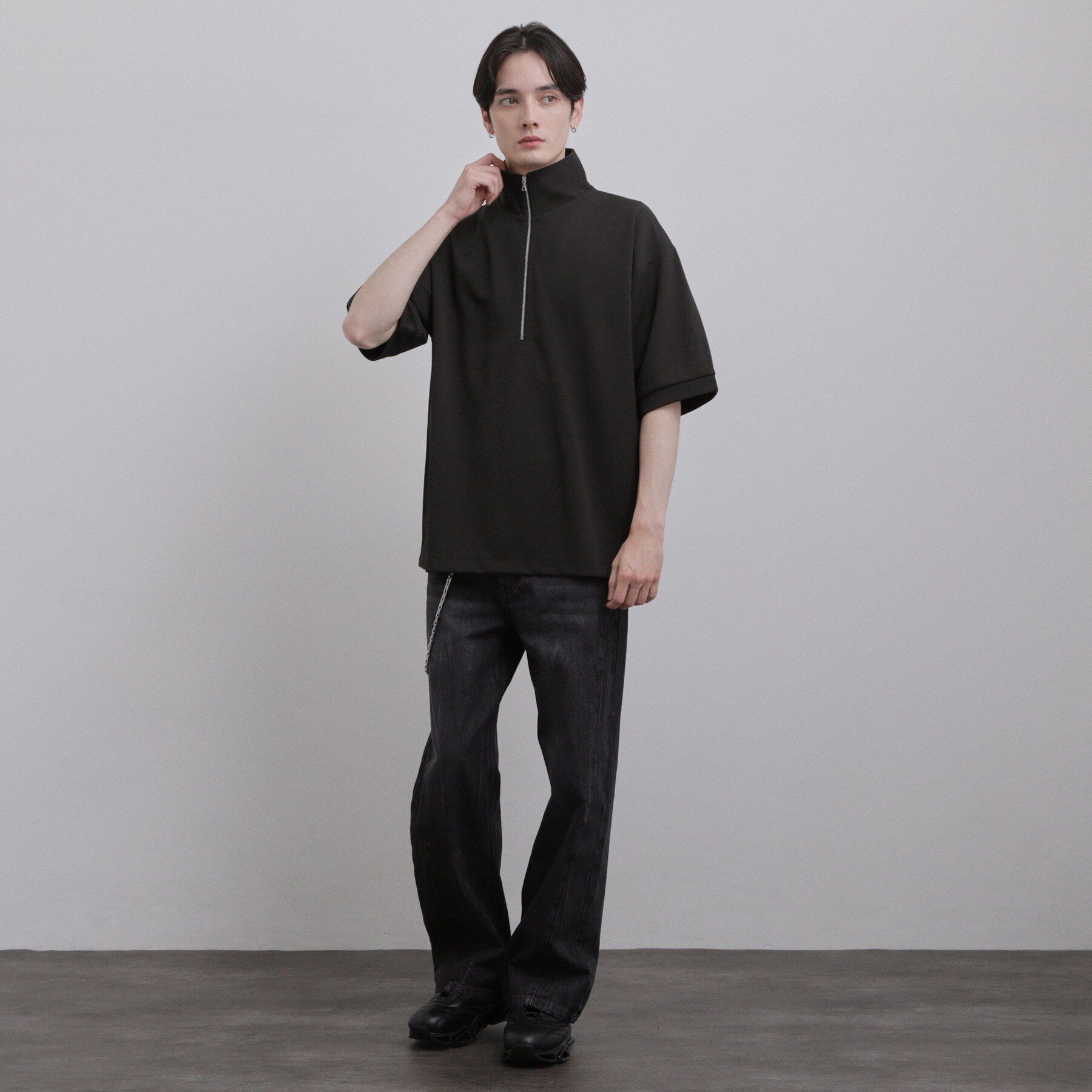 tk.TAKEO KIKUCHI「ジョーゼットハーフジップ」|Tシャツ・カットソー|