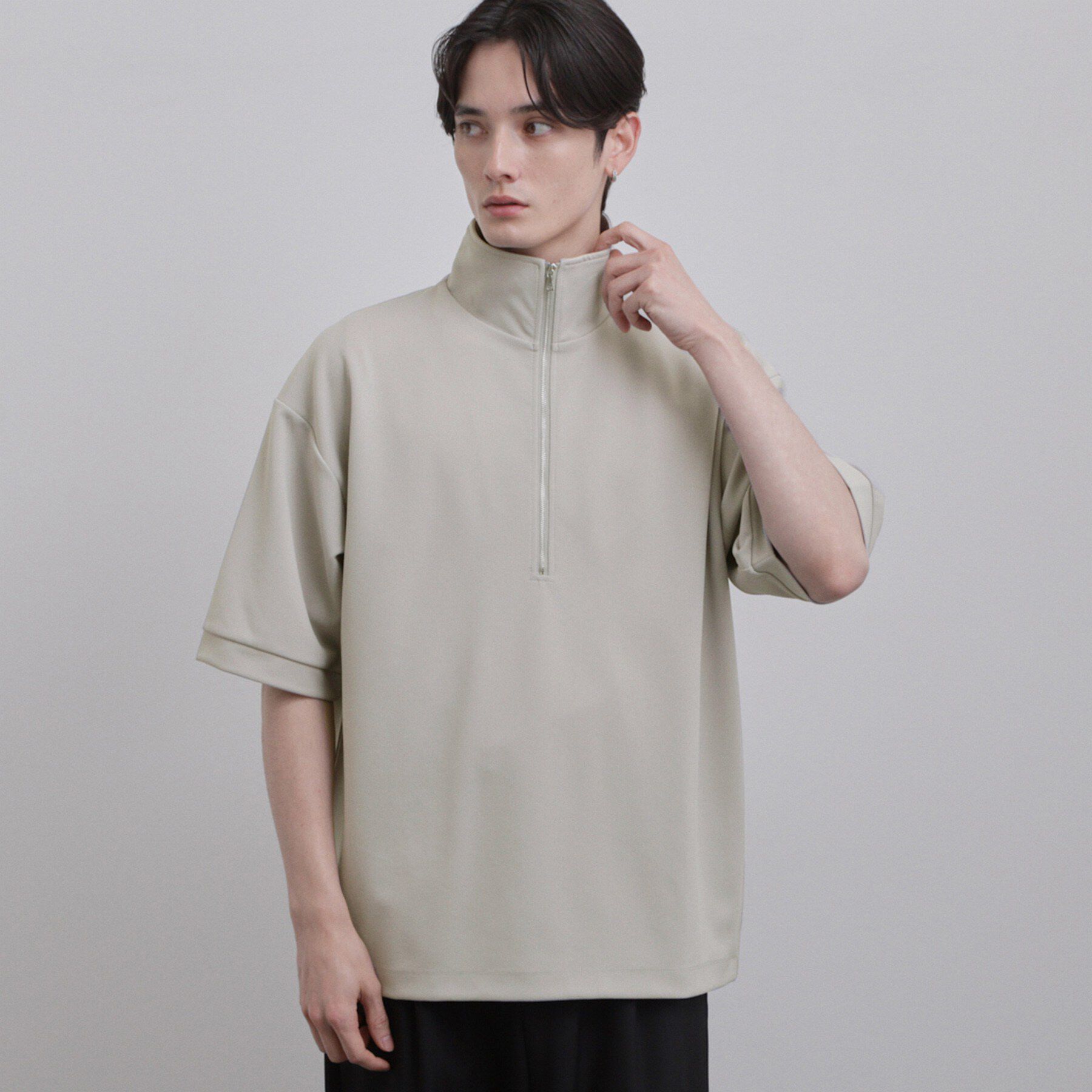 tk.TAKEO KIKUCHI「ジョーゼットハーフジップ」|Tシャツ・カットソー|