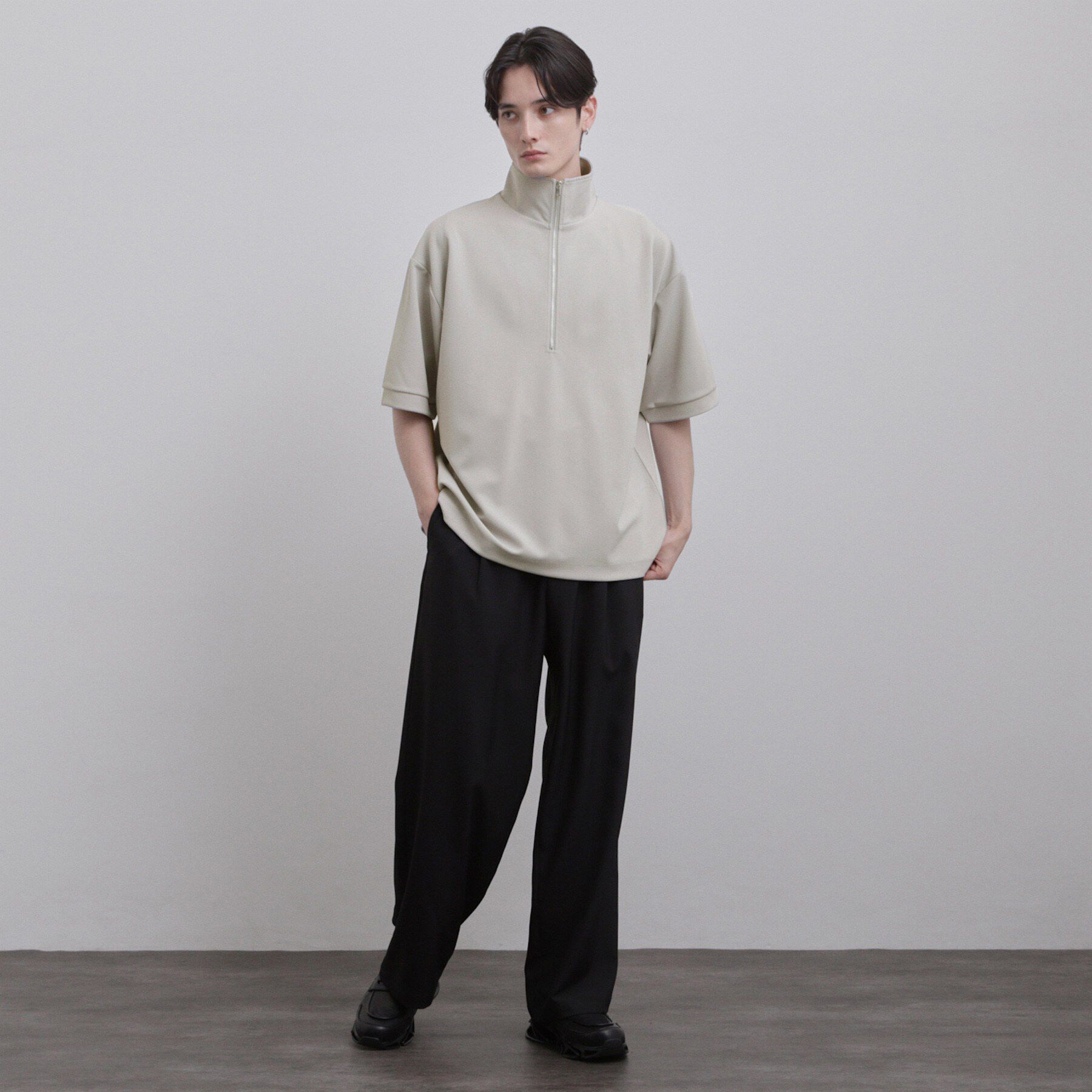 tk.TAKEO KIKUCHI「ジョーゼットハーフジップ」|Tシャツ・カットソー|