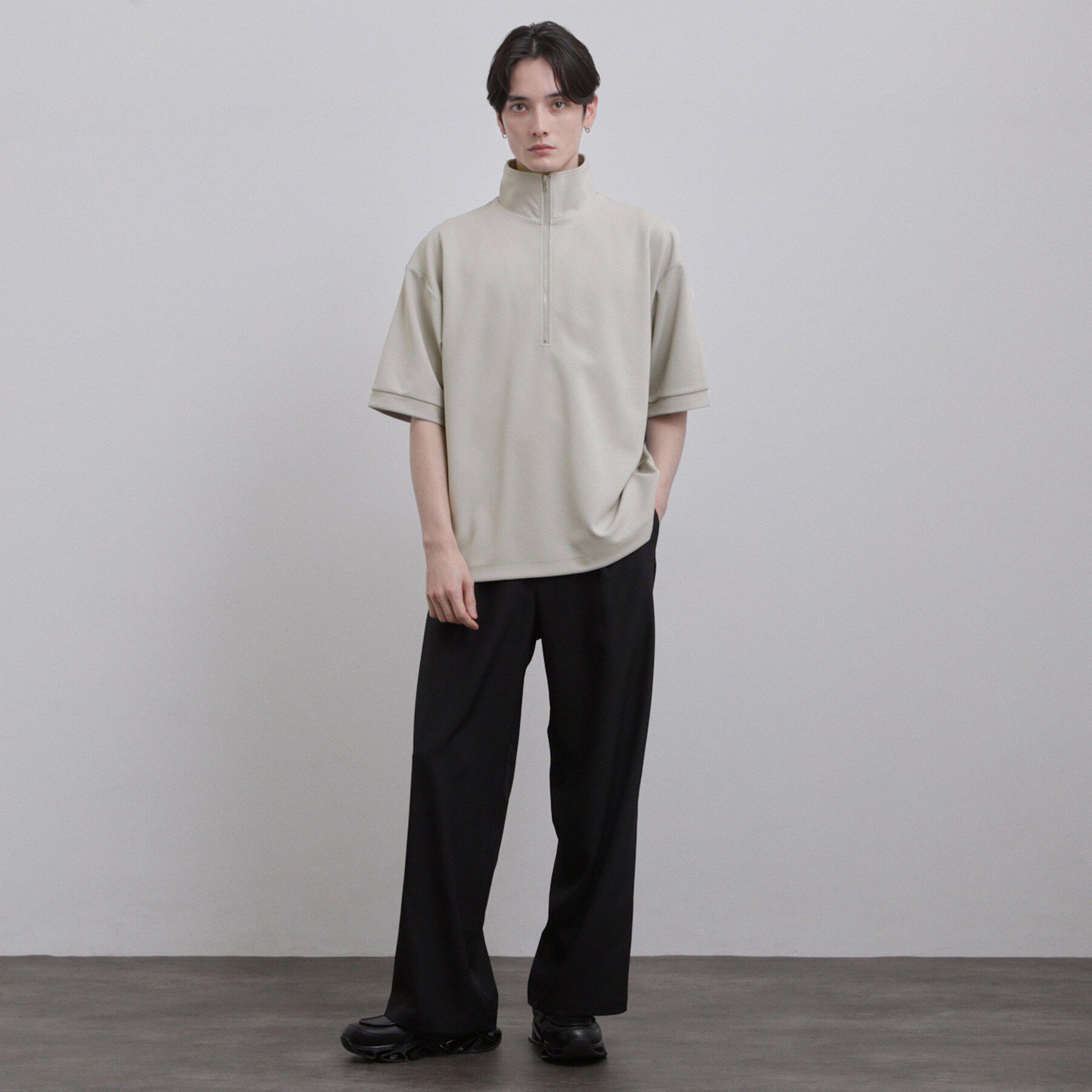 tk.TAKEO KIKUCHI「ジョーゼットハーフジップ」|Tシャツ・カットソー|