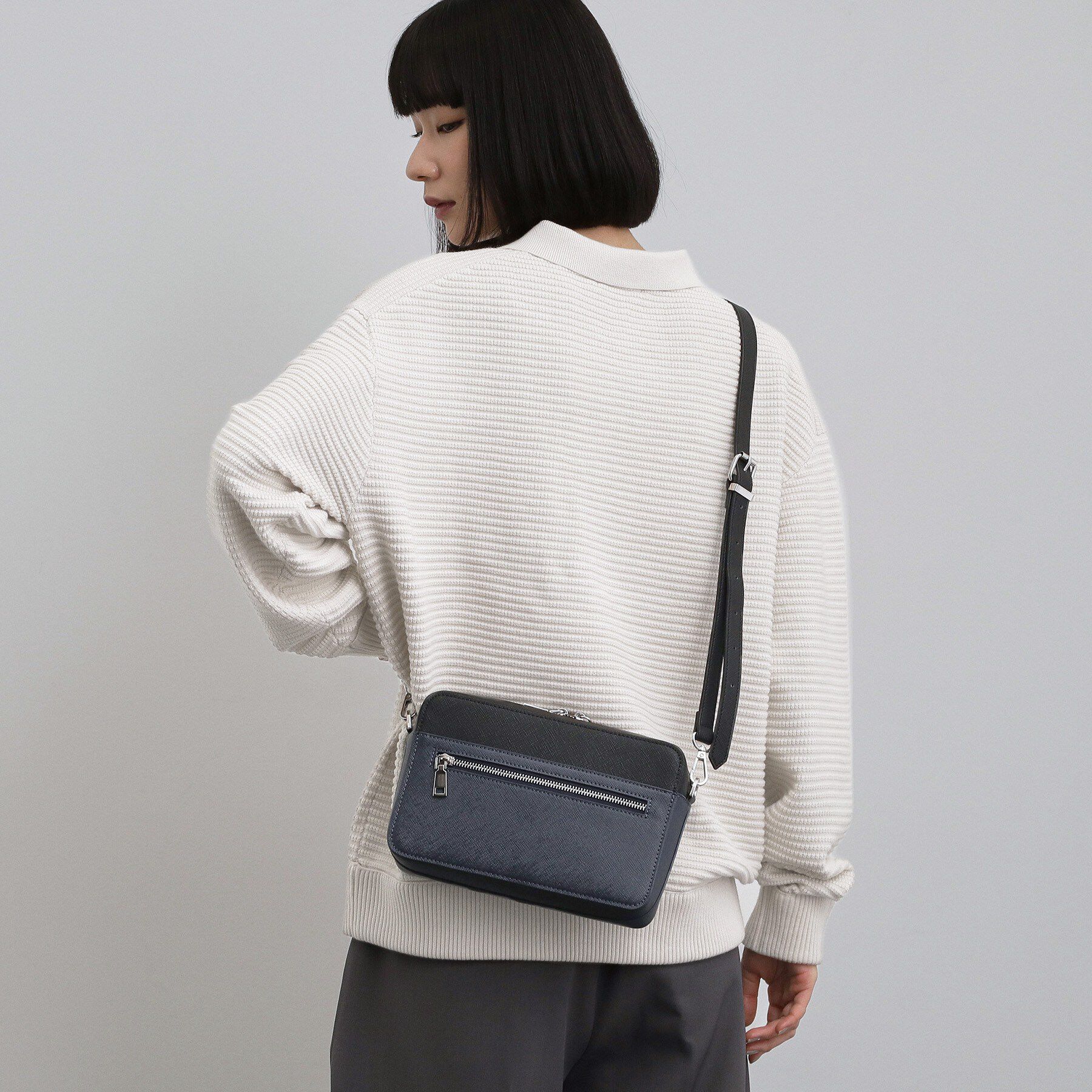 tk.TAKEO KIKUCHI「バイカラーワイドショルダーバッグ」|ショルダー・メッセンジャー|