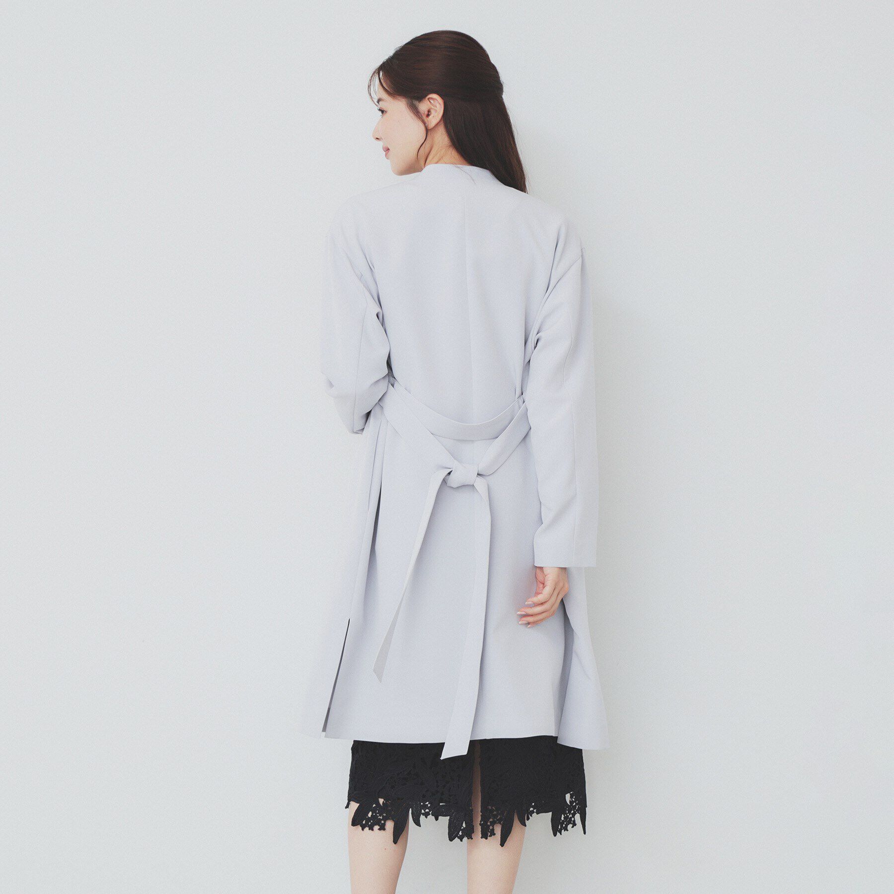 index「ストレッチノーカラーコート【洗濯機洗い可/イージーアイロン】」|ノーカラーコート|