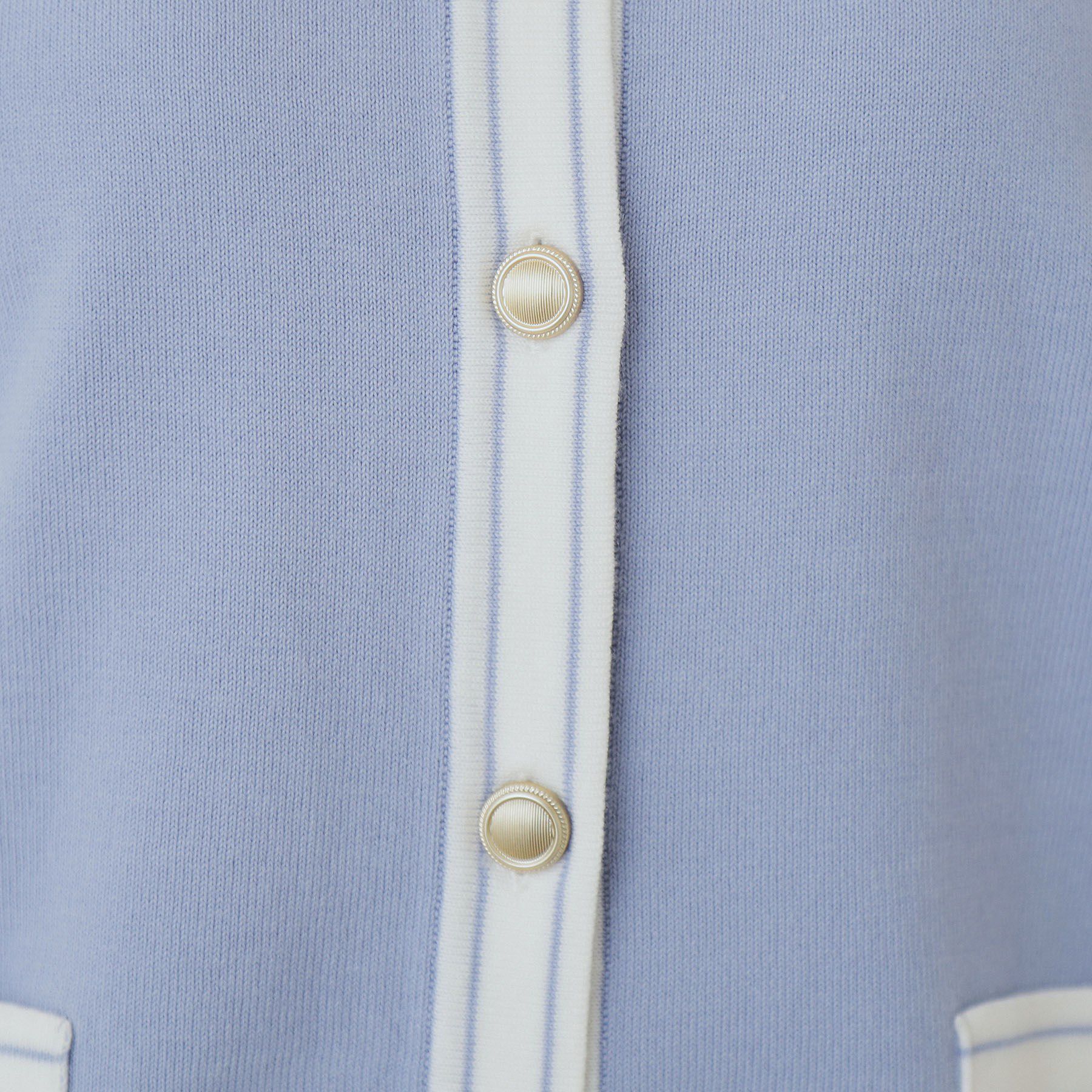 index「バイカラークルーネックカーディガン/オーガニックコットン混【UV/洗濯機洗い可】」|カーディガン|