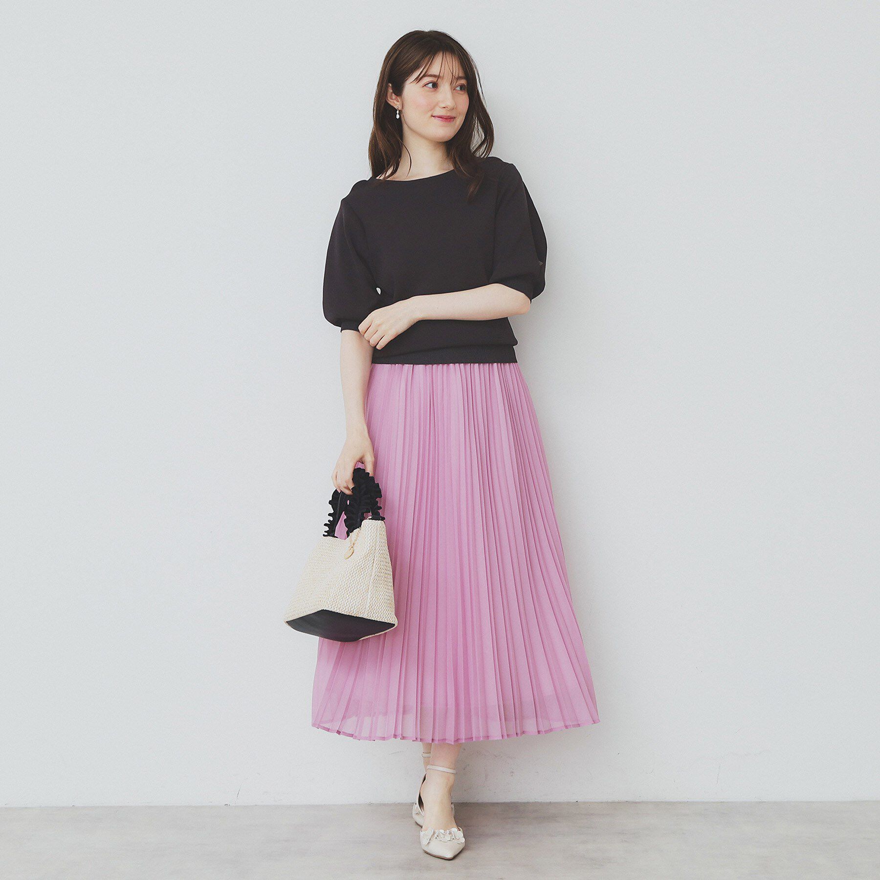 index「《6色展開/XS-LLサイズ》ドライタッチ デザインスリーブニット【洗濯機洗い可/接触冷感/抗ピル】」|ニット・セーター|