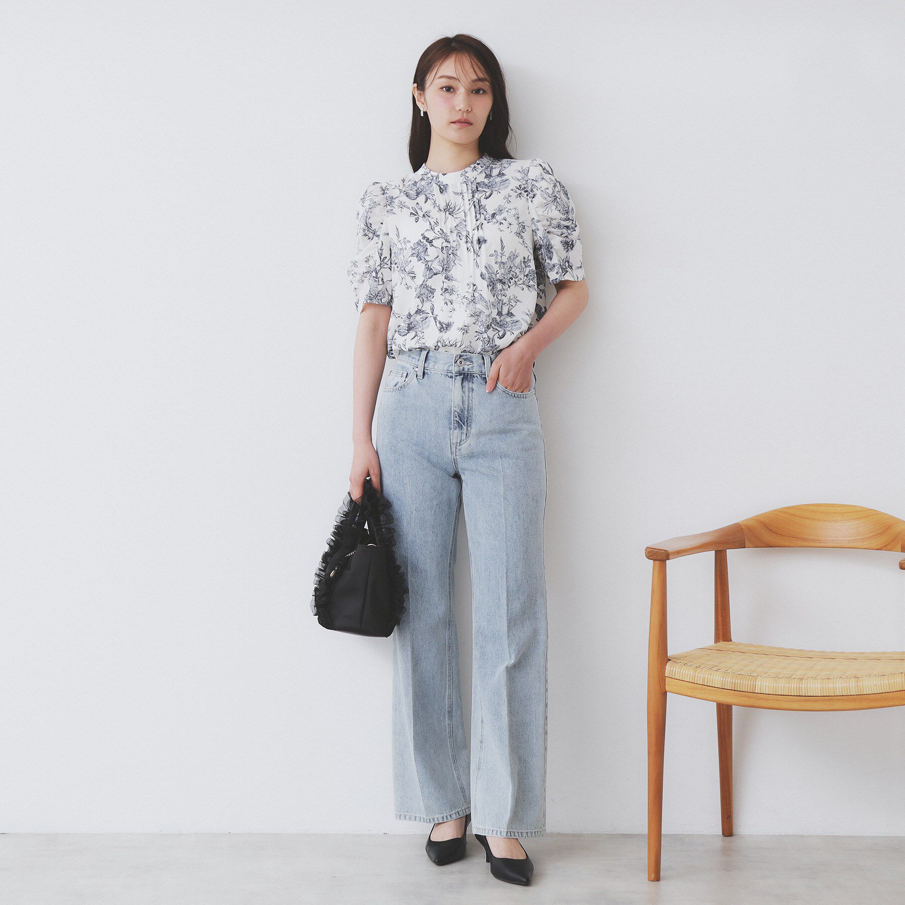 index「柄プリントピンタックブラウス【洗濯機洗い可/イージーアイロン/防シワ】」|シャツ・ブラウス|