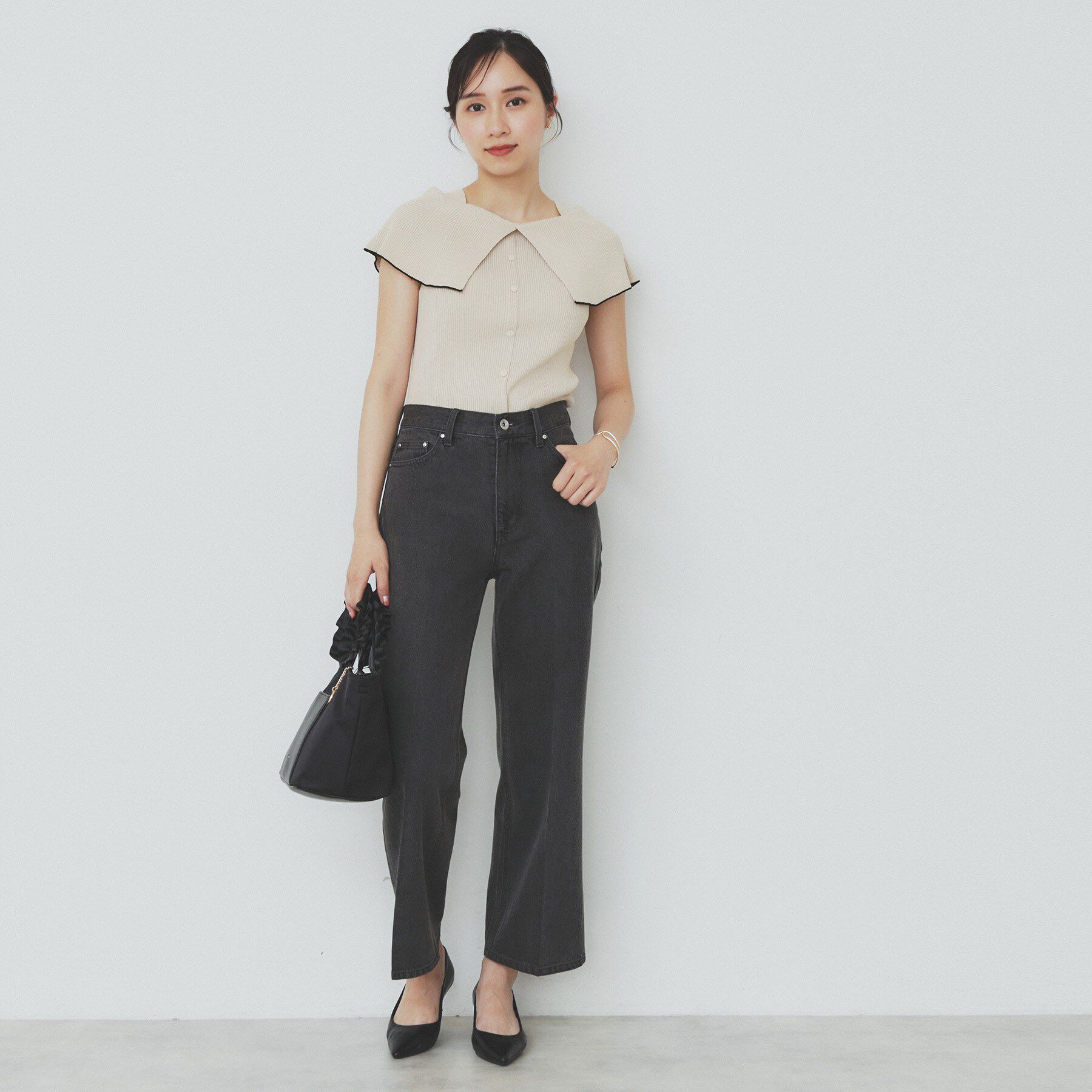 index「前後2wayオフショルビッグカラーニット【洗濯機洗い可/抗ピル】」|ニット・セーター|